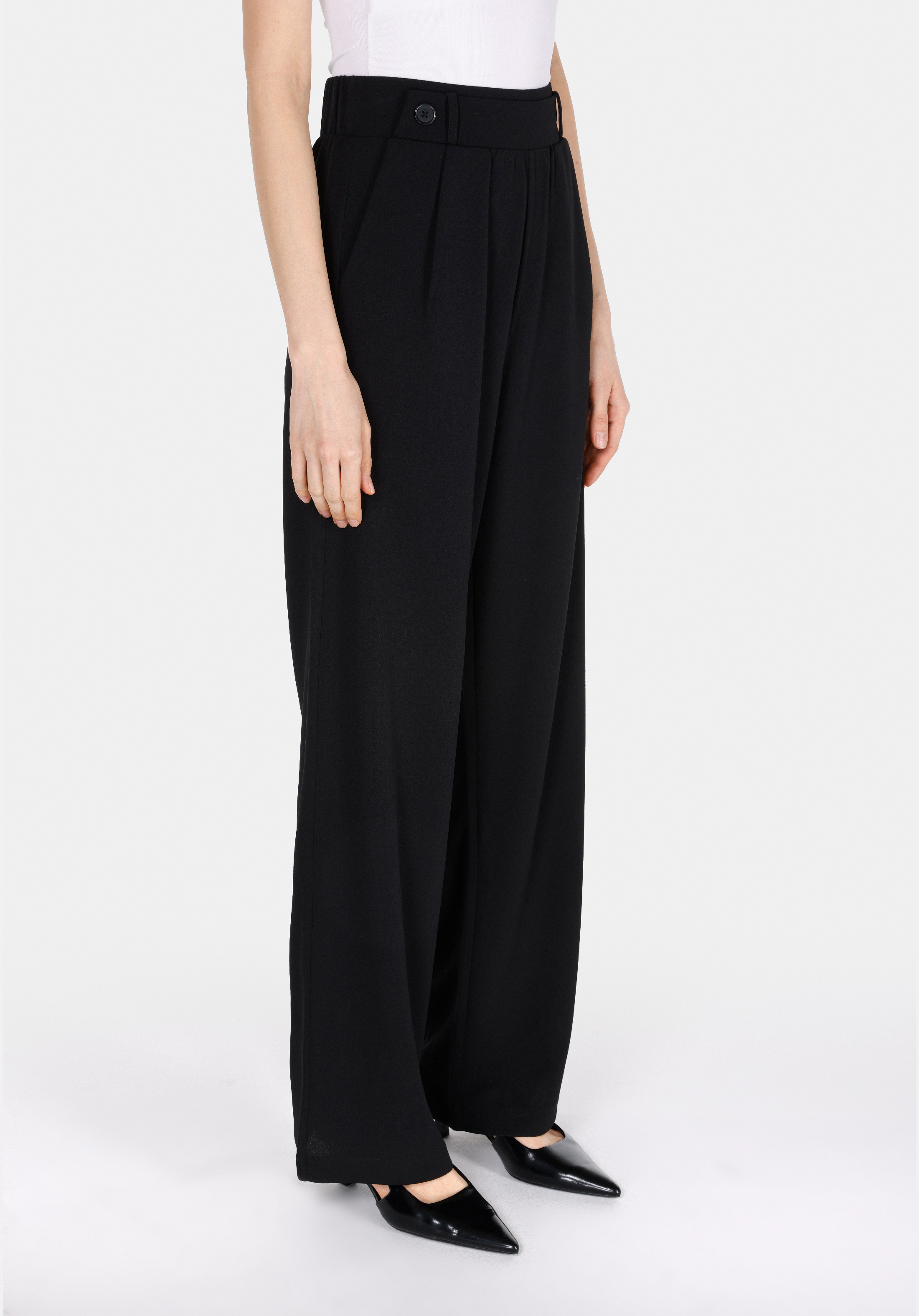 Regular Fit Orta Bel Düz Kadın Siyah Eşofman Altı