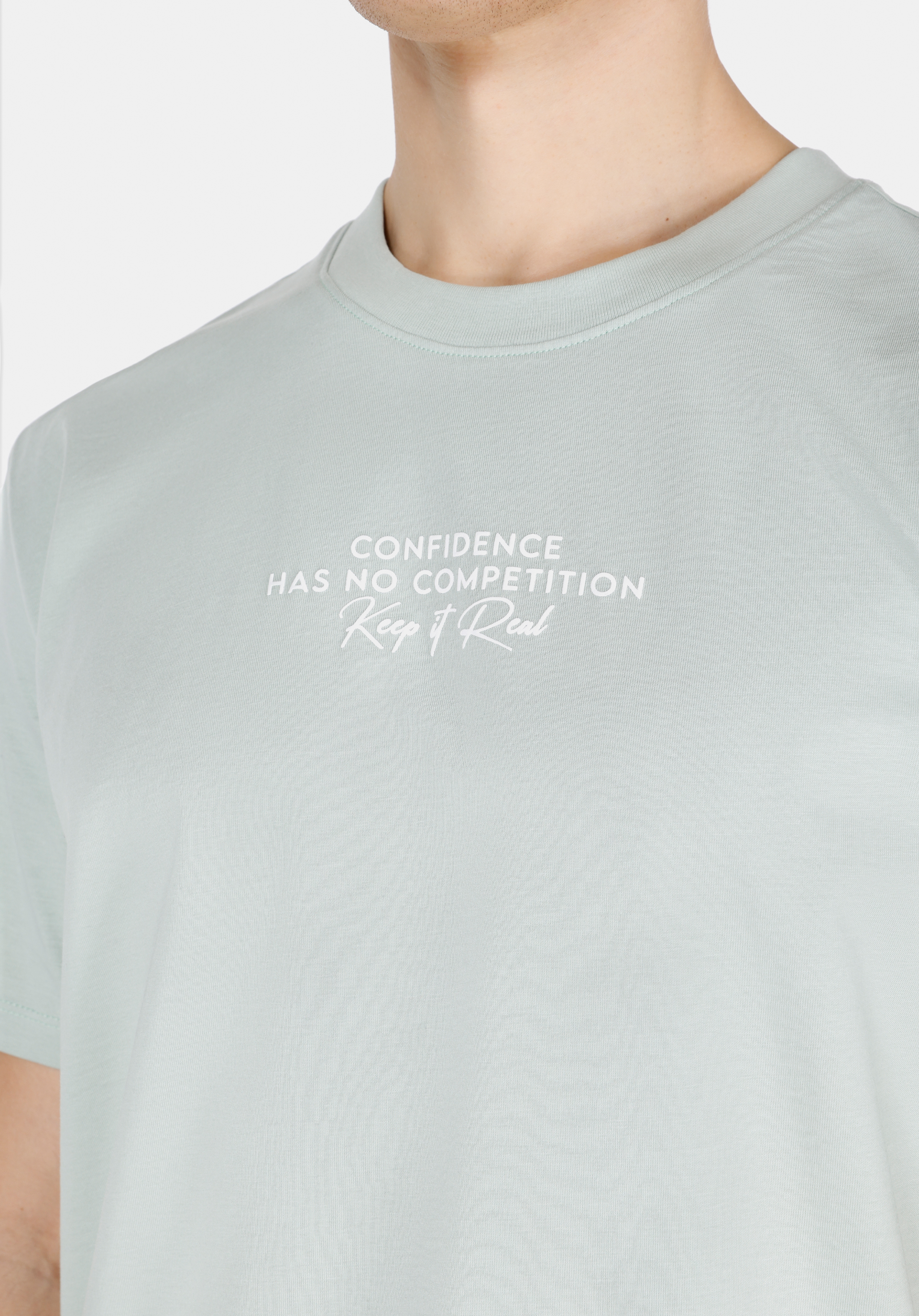 Comfort Fit Yuvarlak Yaka Düz Erkek Yeşil Kısa Kol Tişört