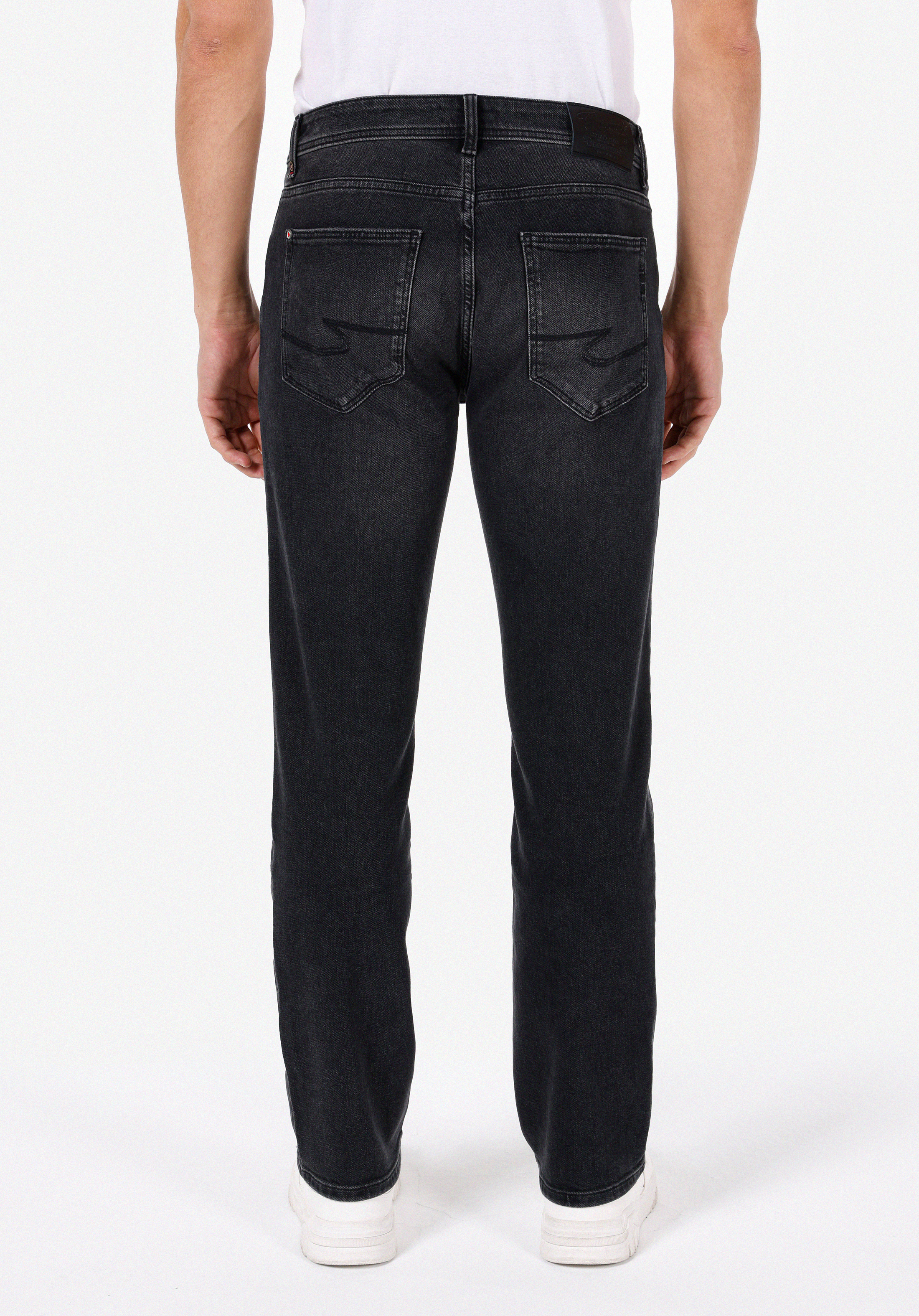Regular Fit   Erkek Black Denim Jean Pantolon
