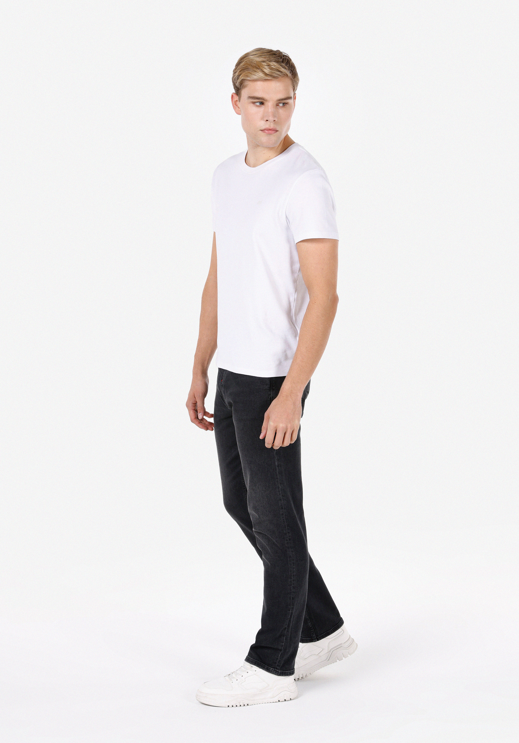 Regular Fit   Erkek Black Denim Jean Pantolon