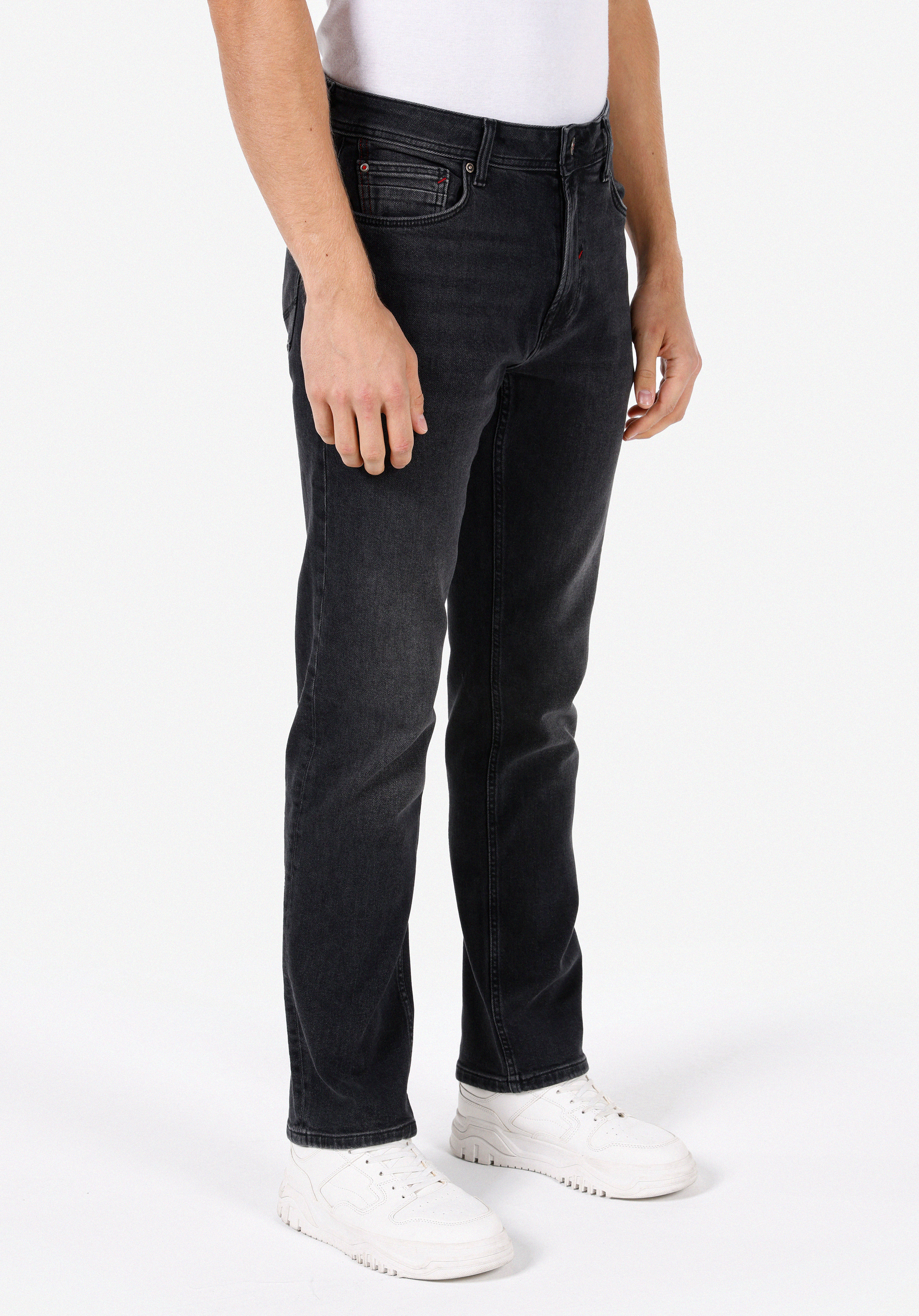 Regular Fit   Erkek Black Denim Jean Pantolon