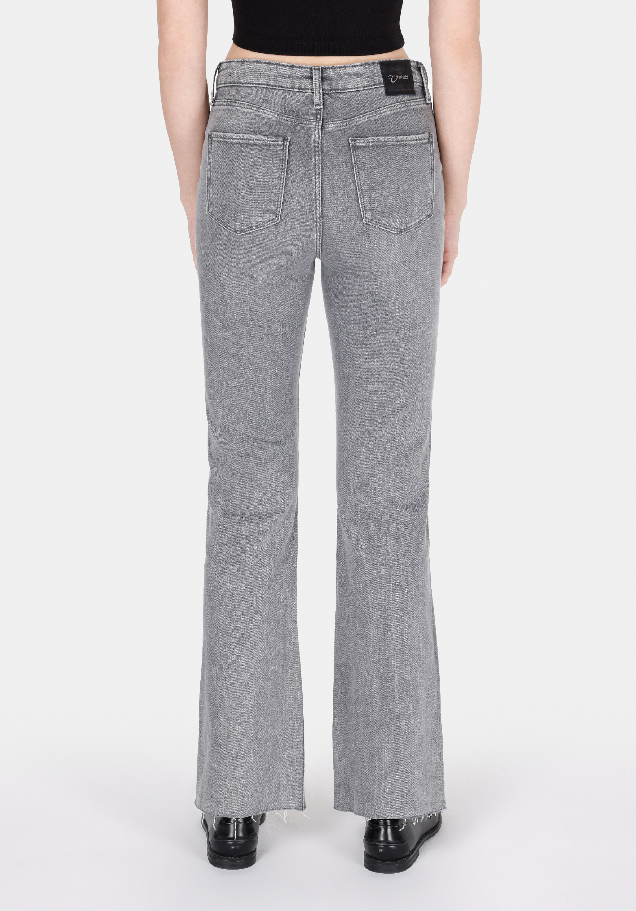 Regular Fit Orta Bel Bootcut Kadın Grey Denim Jean Pantolon