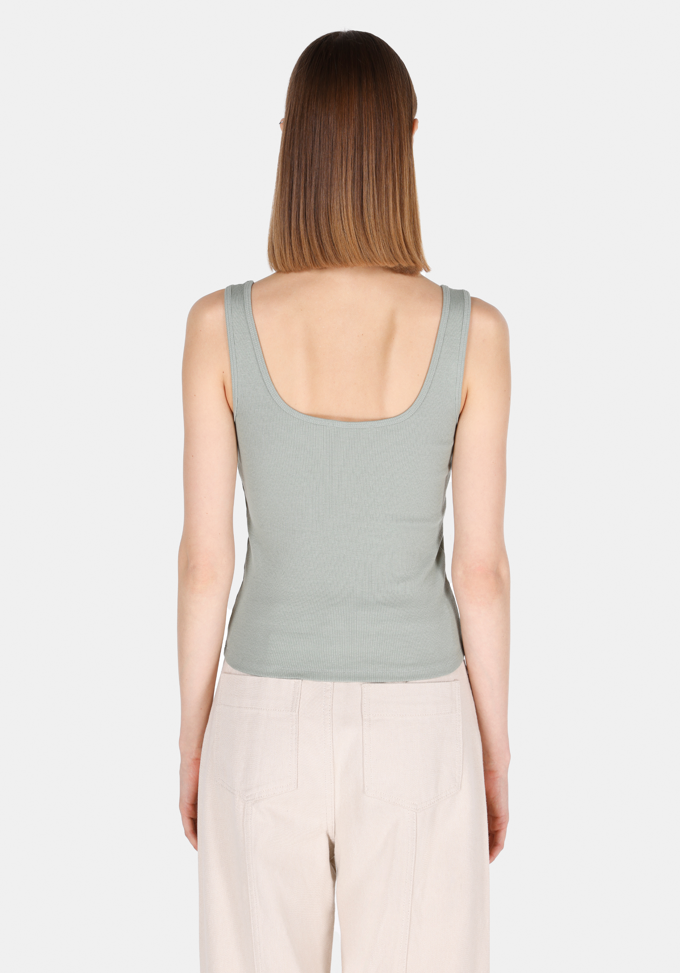 Slim Fit   Kadın Yeşil Atlet