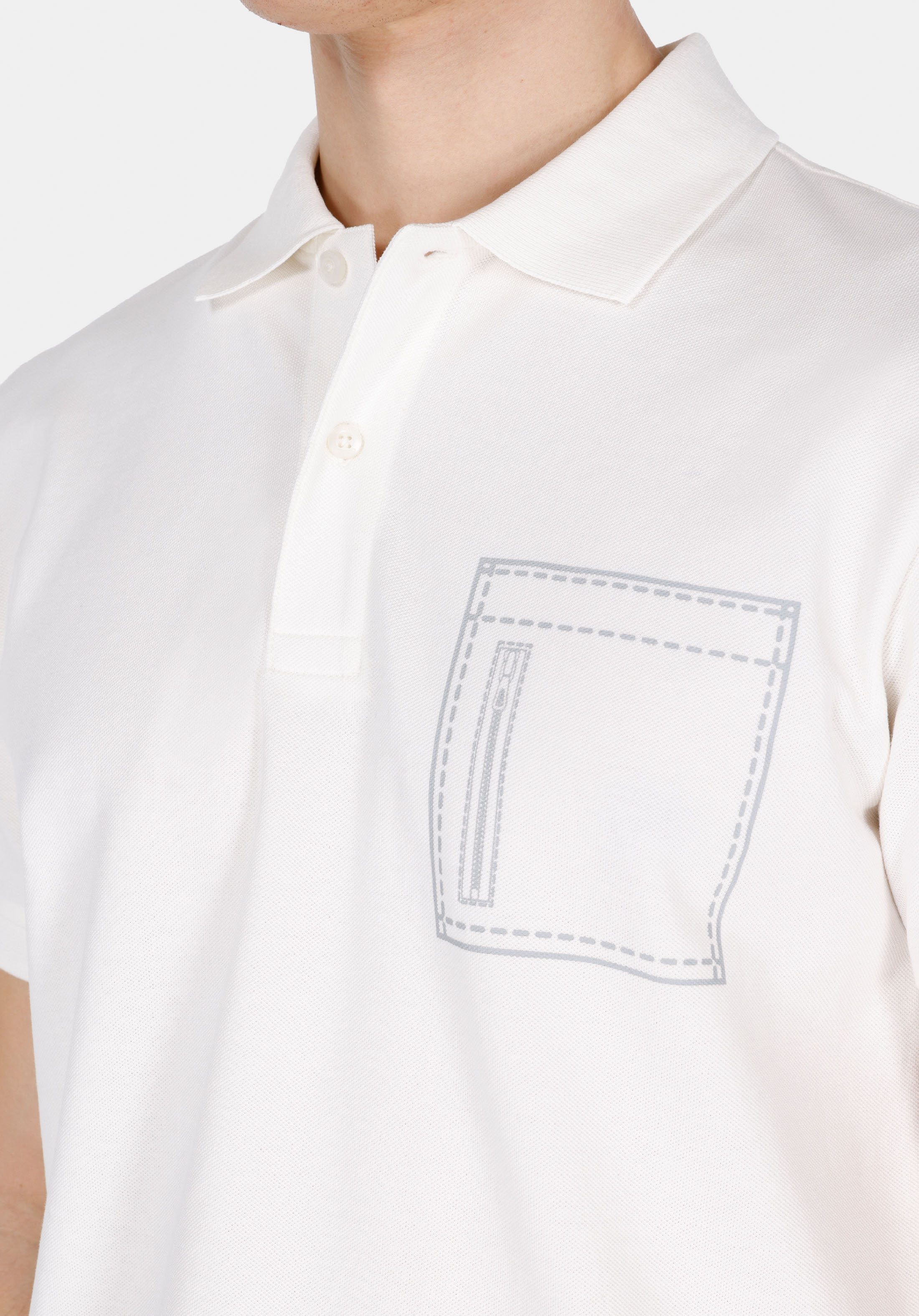 Regular Fit Polo Yaka Düz Erkek Beyaz Kısa Kol Tişört