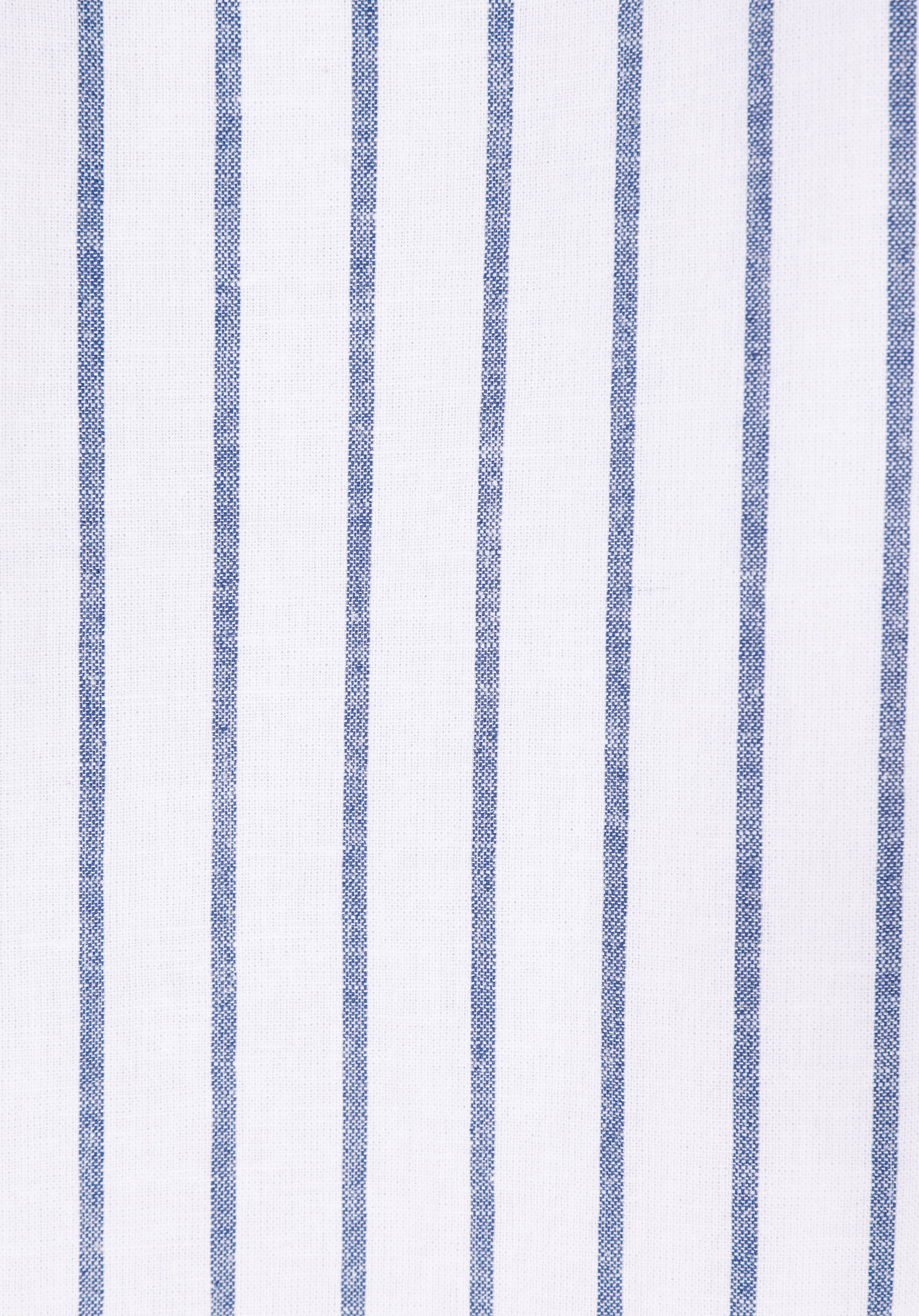 Regular Fit Shirt Neck Çizgili Erkek Lacivert Uzun Kol Gömlek