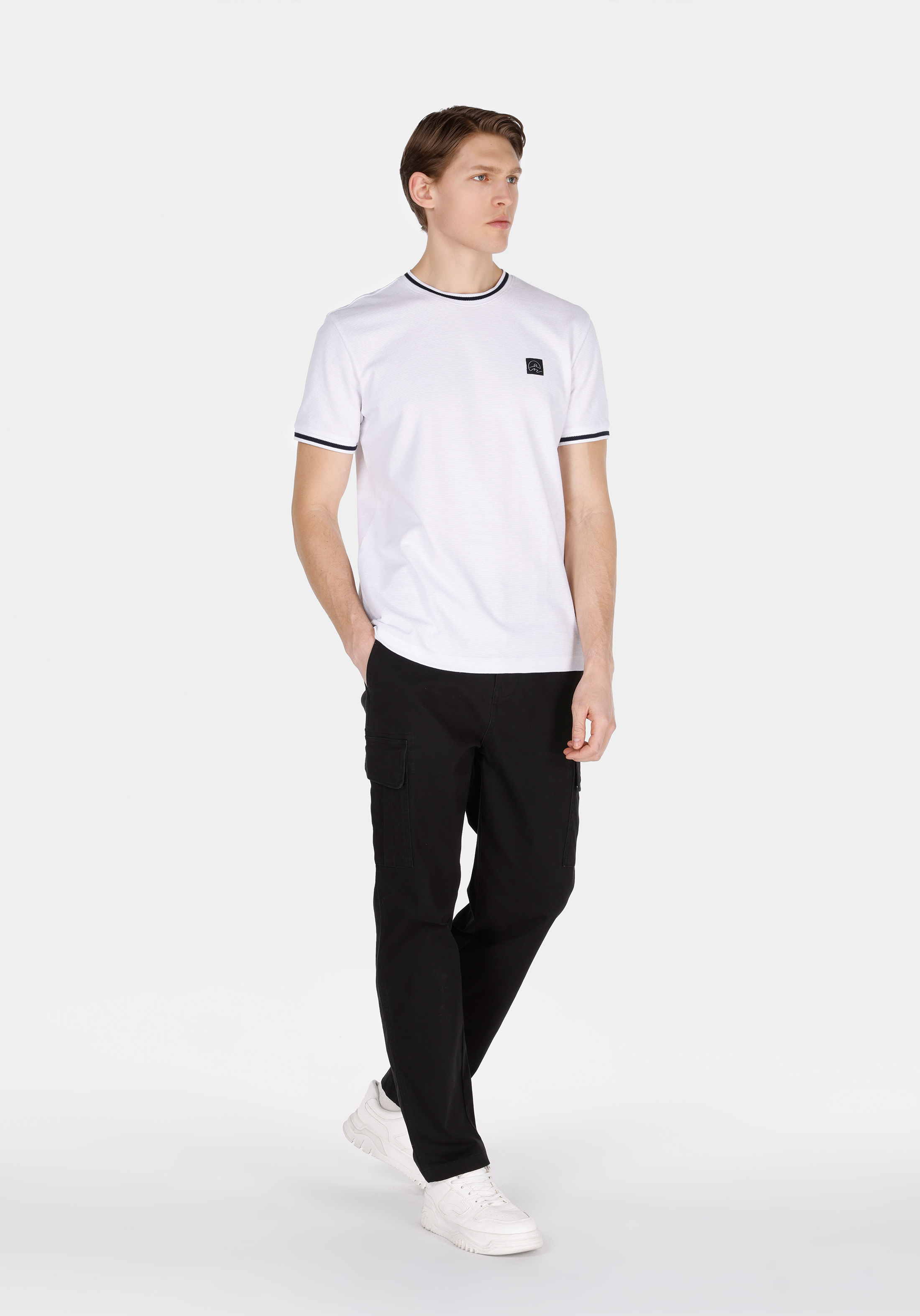 Regular Fit Orta Bel Düz Paça Erkek Siyah  Pantolon