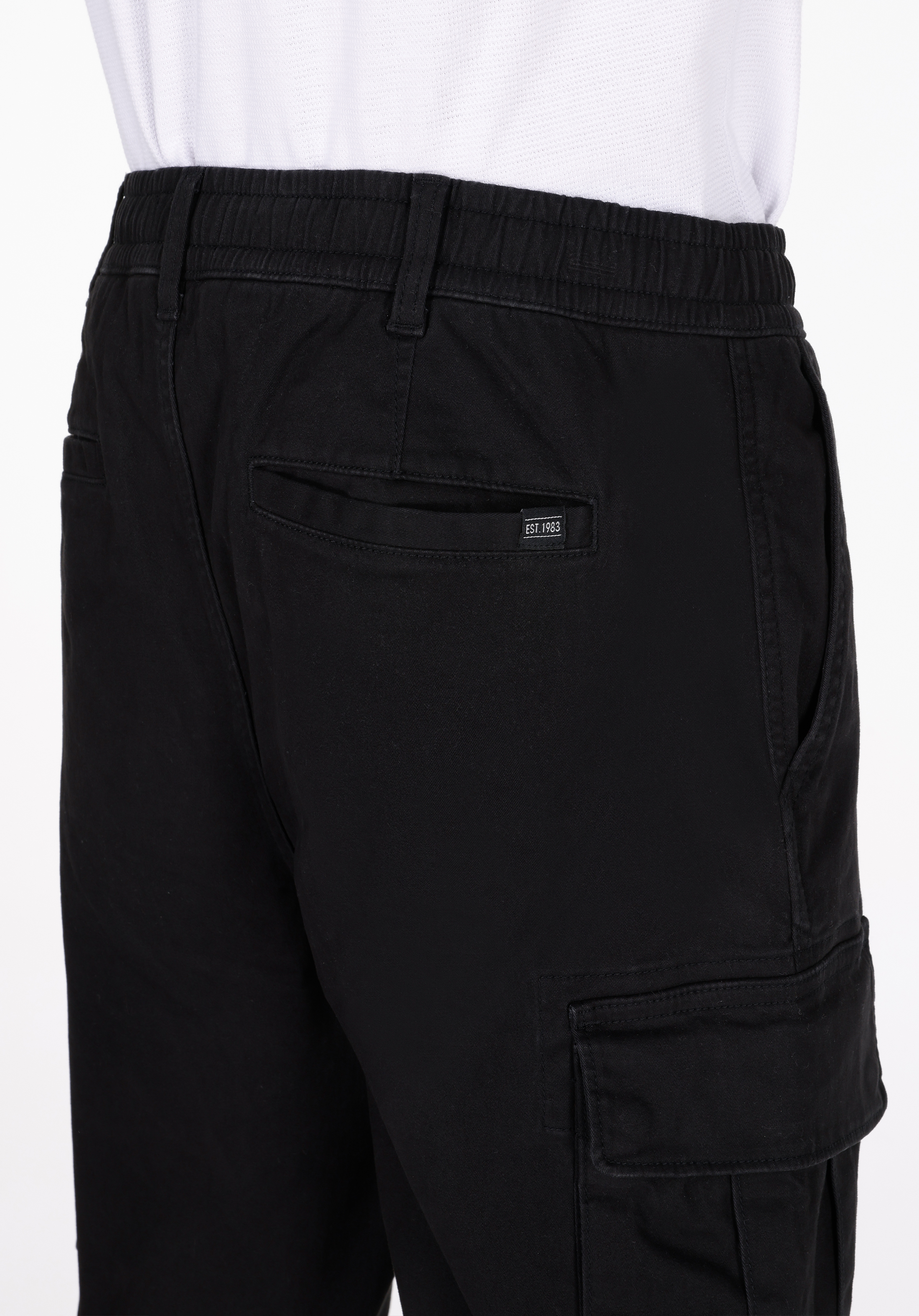 Regular Fit Orta Bel Düz Paça Erkek Siyah  Pantolon