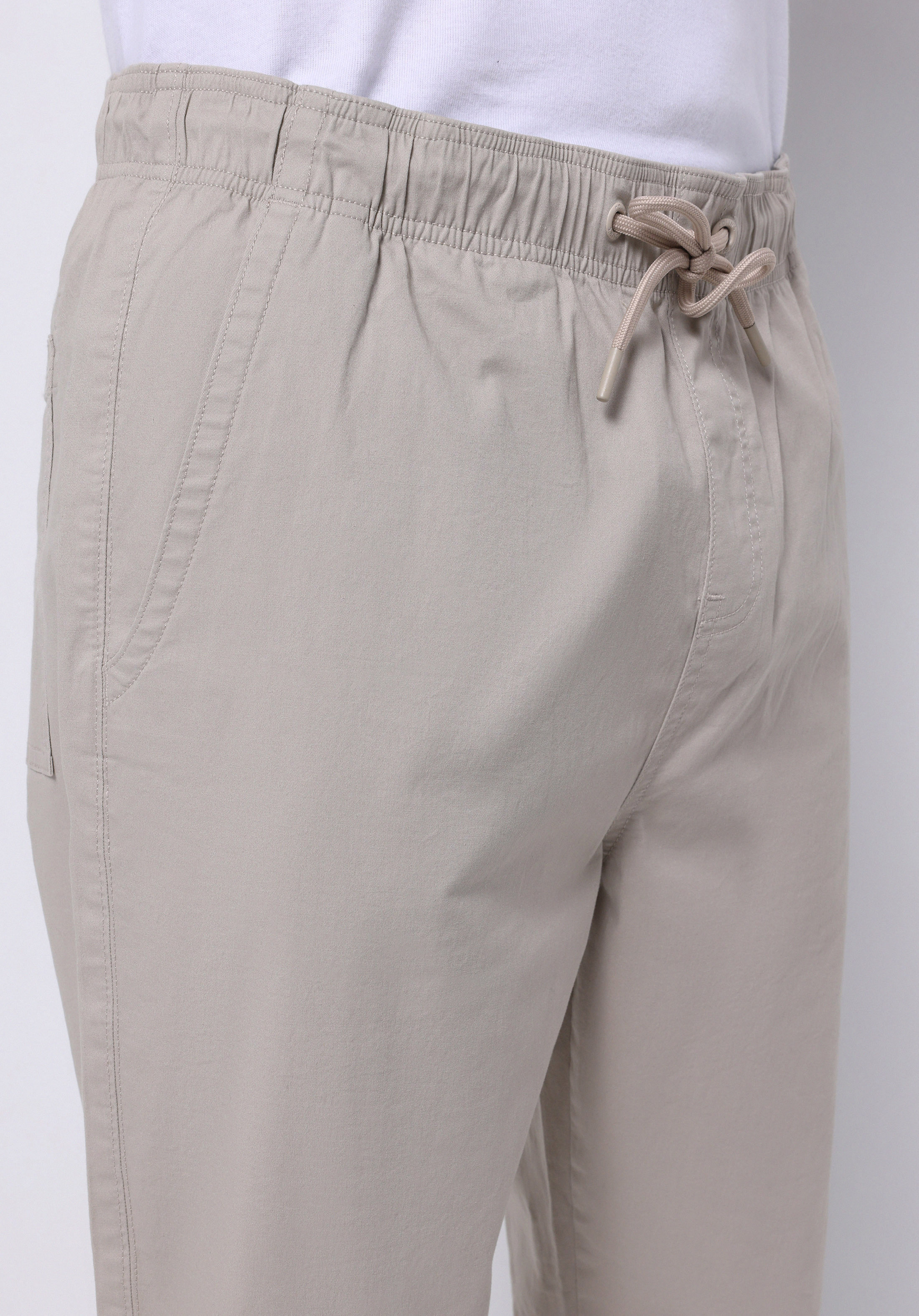 Comfort Fit Orta Bel Uzun Paça Erkek Bej  Pantolon