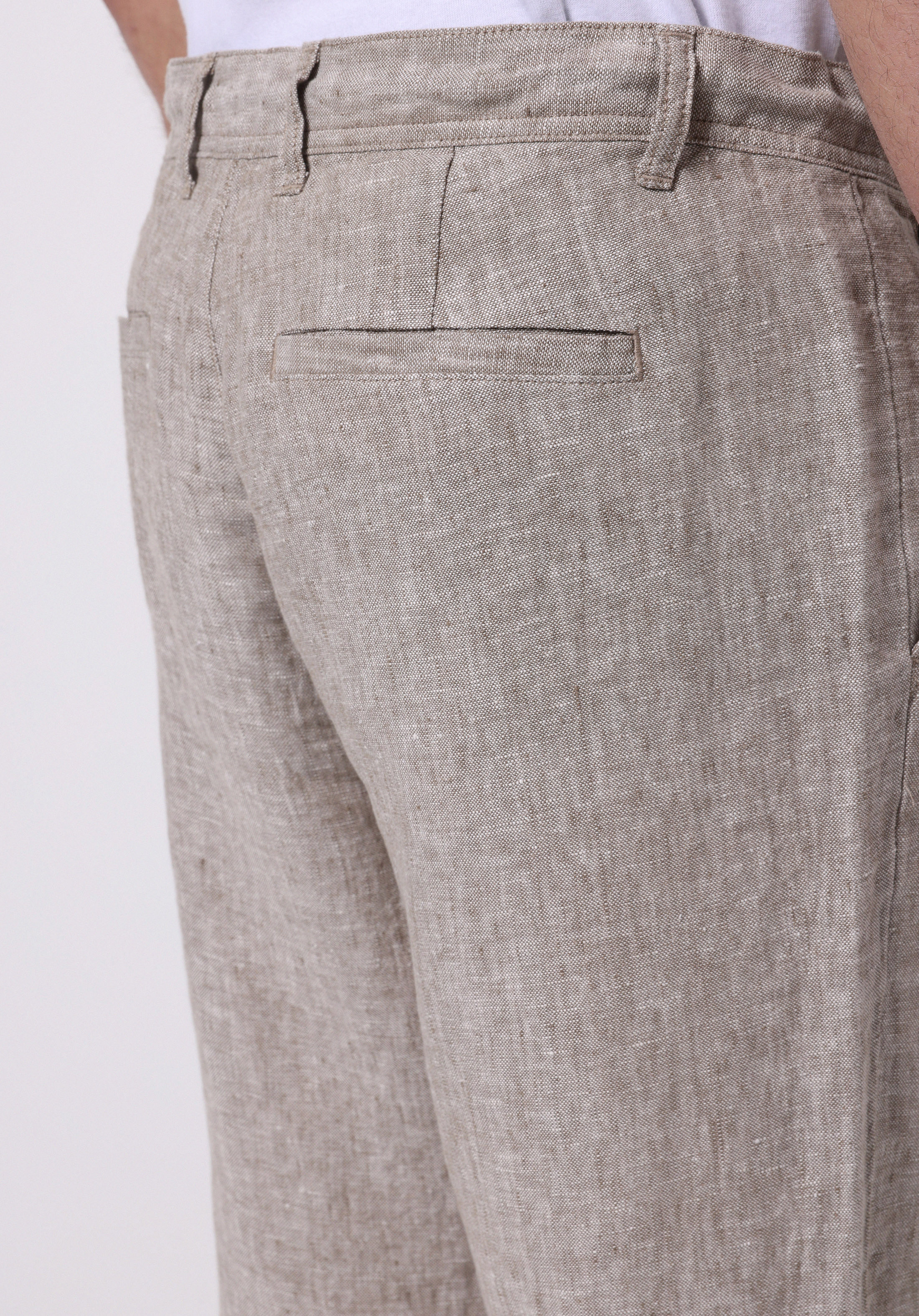 Regular Fit Orta Bel Uzun Paça Erkek Kahverengi  Pantolon