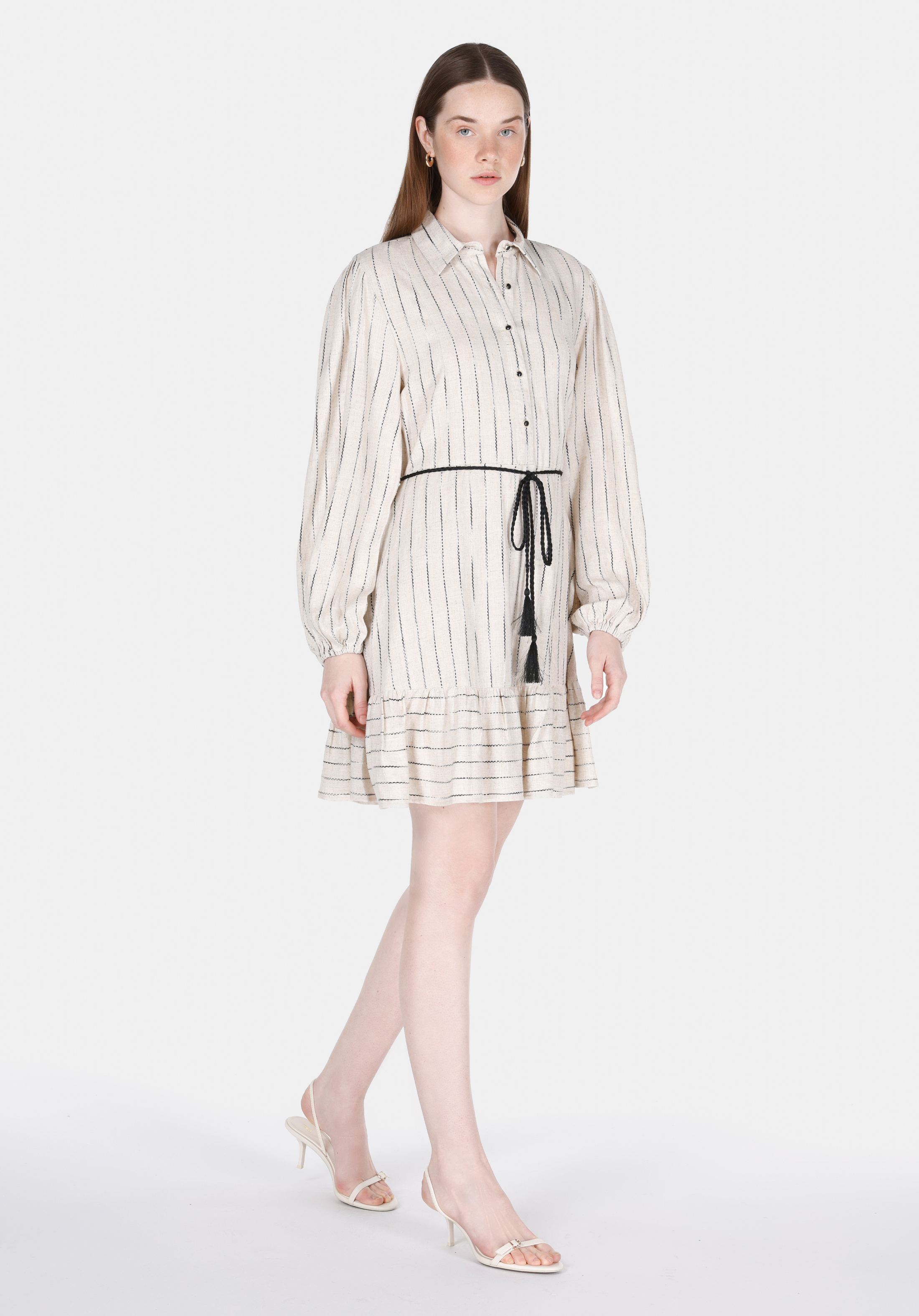 Regular Fit  Kadın Bej  Elbise