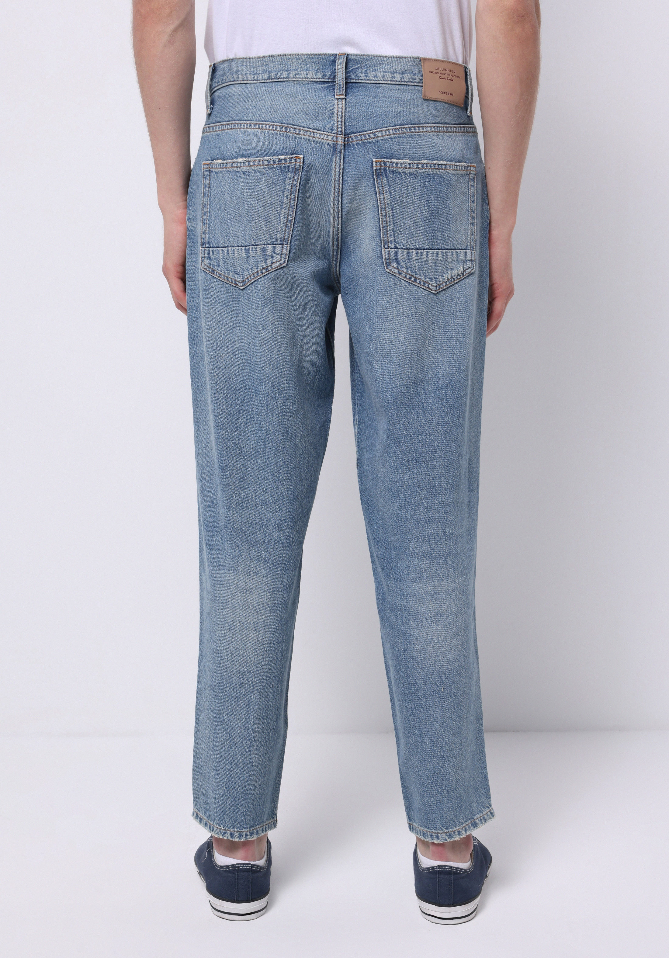 Balloon Fit   Erkek Light İndigo Denim Jean Pantolon