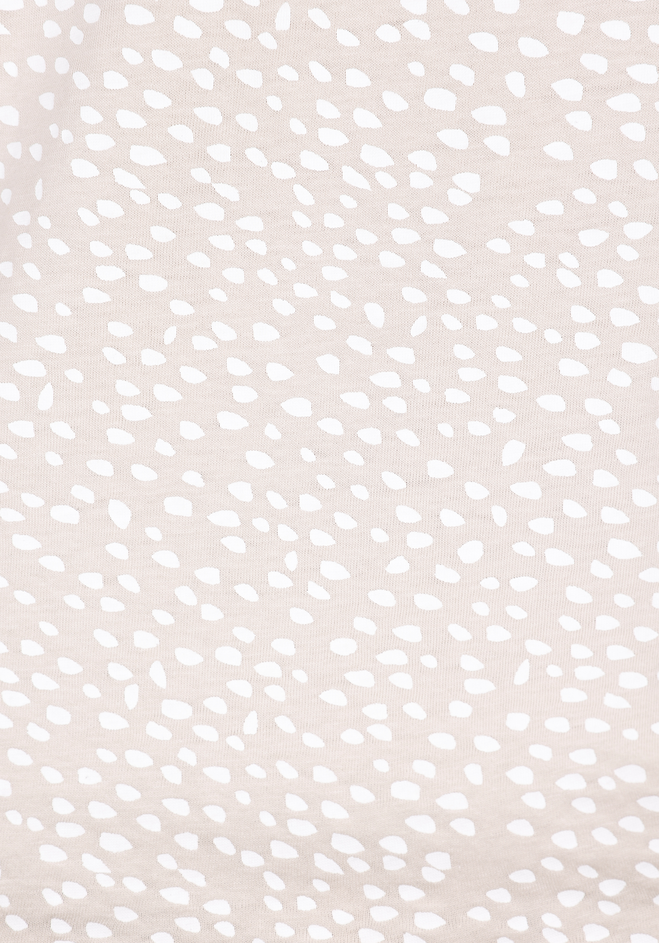 Slim Fit Yuvarlak Yaka Baskılı Kadın Bej Kısa Kol Tişört