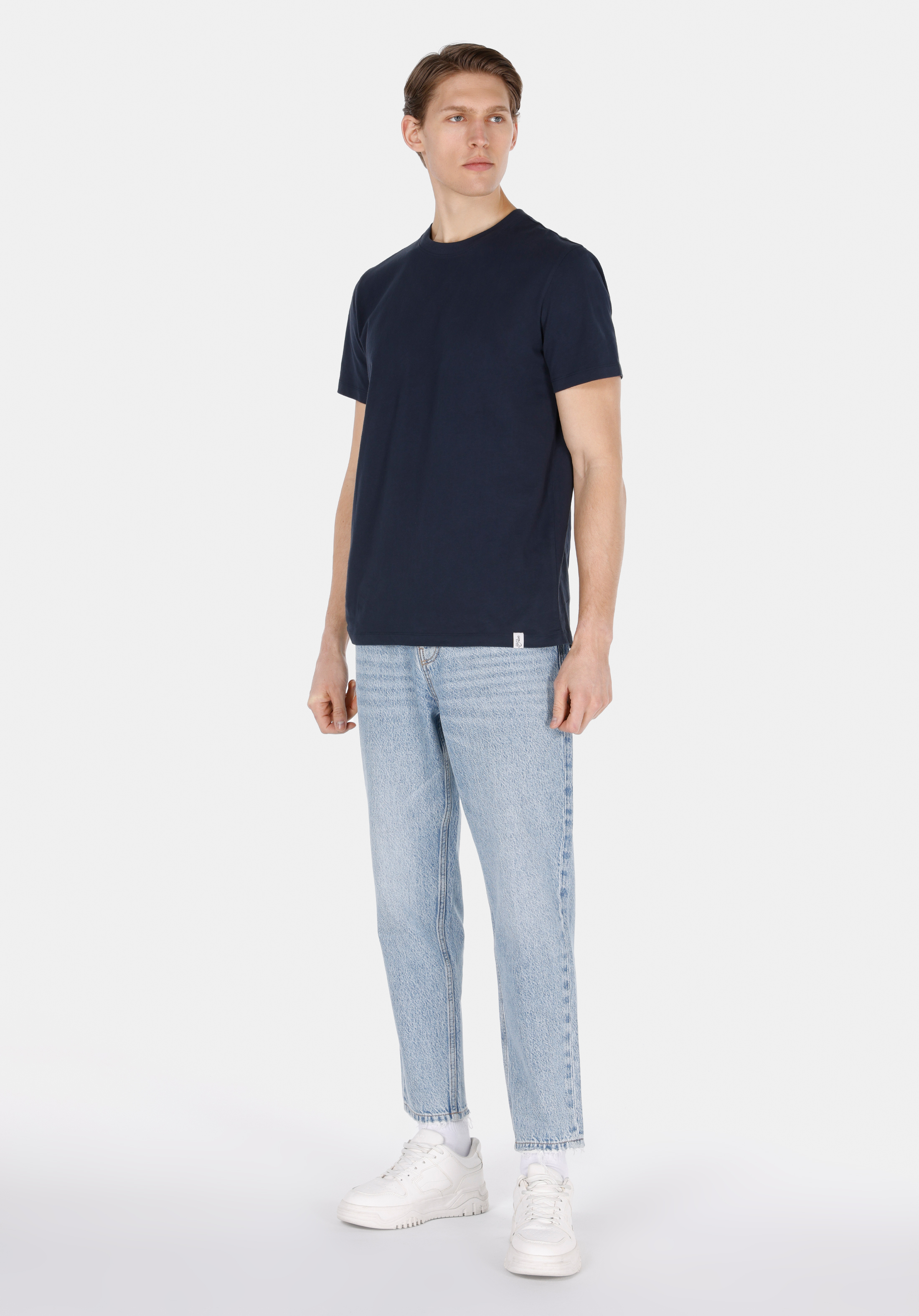 Loose Tapered Fit   Erkek Light İndigo Denim Jean Pantolon