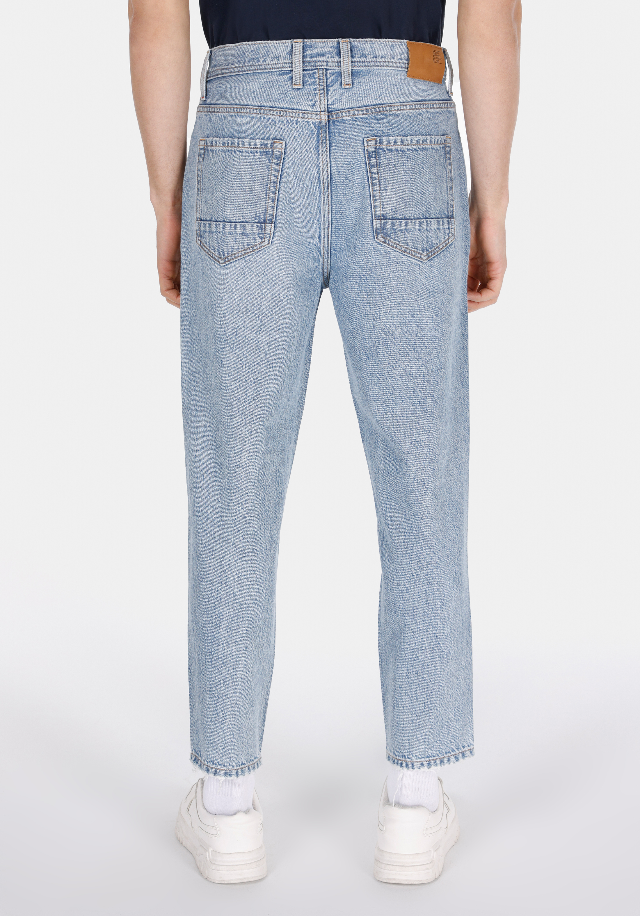 Loose Tapered Fit   Erkek Light İndigo Denim Jean Pantolon