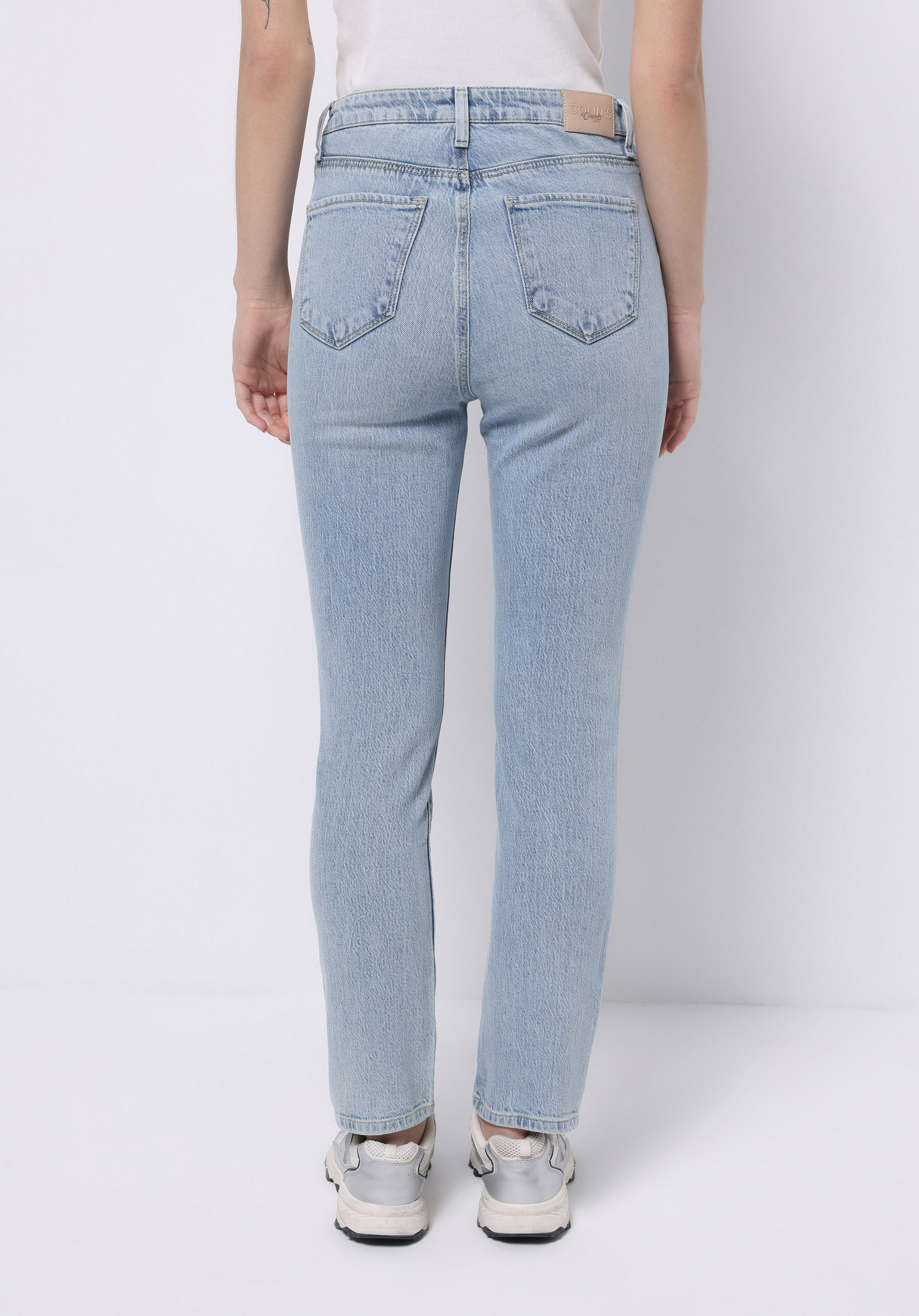 Slim Fit   Kadın Mid İndigo Denim Jean Pantolon