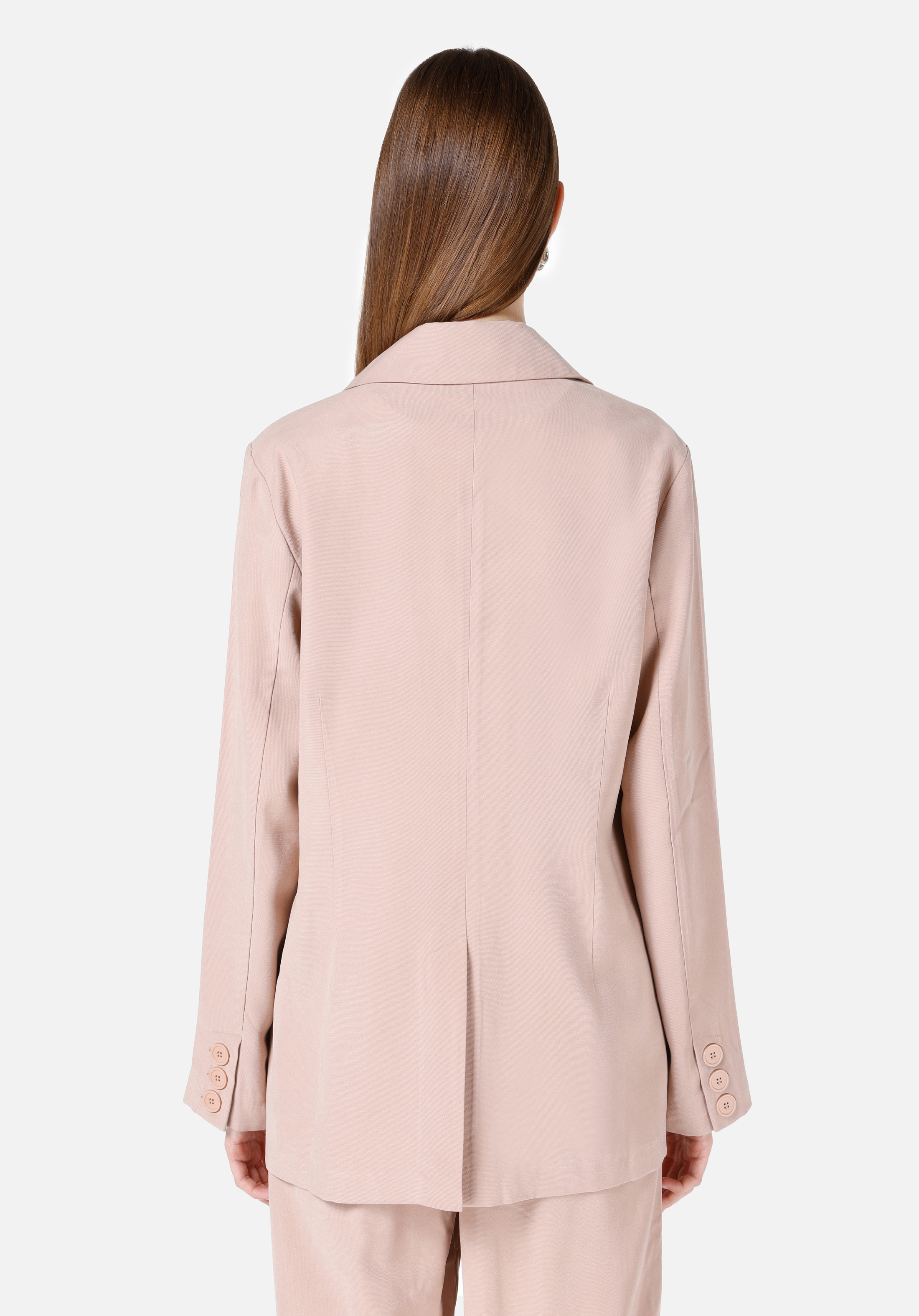 Regular Fit Düğmeli Astarlı  Kadın Pembe Ceket