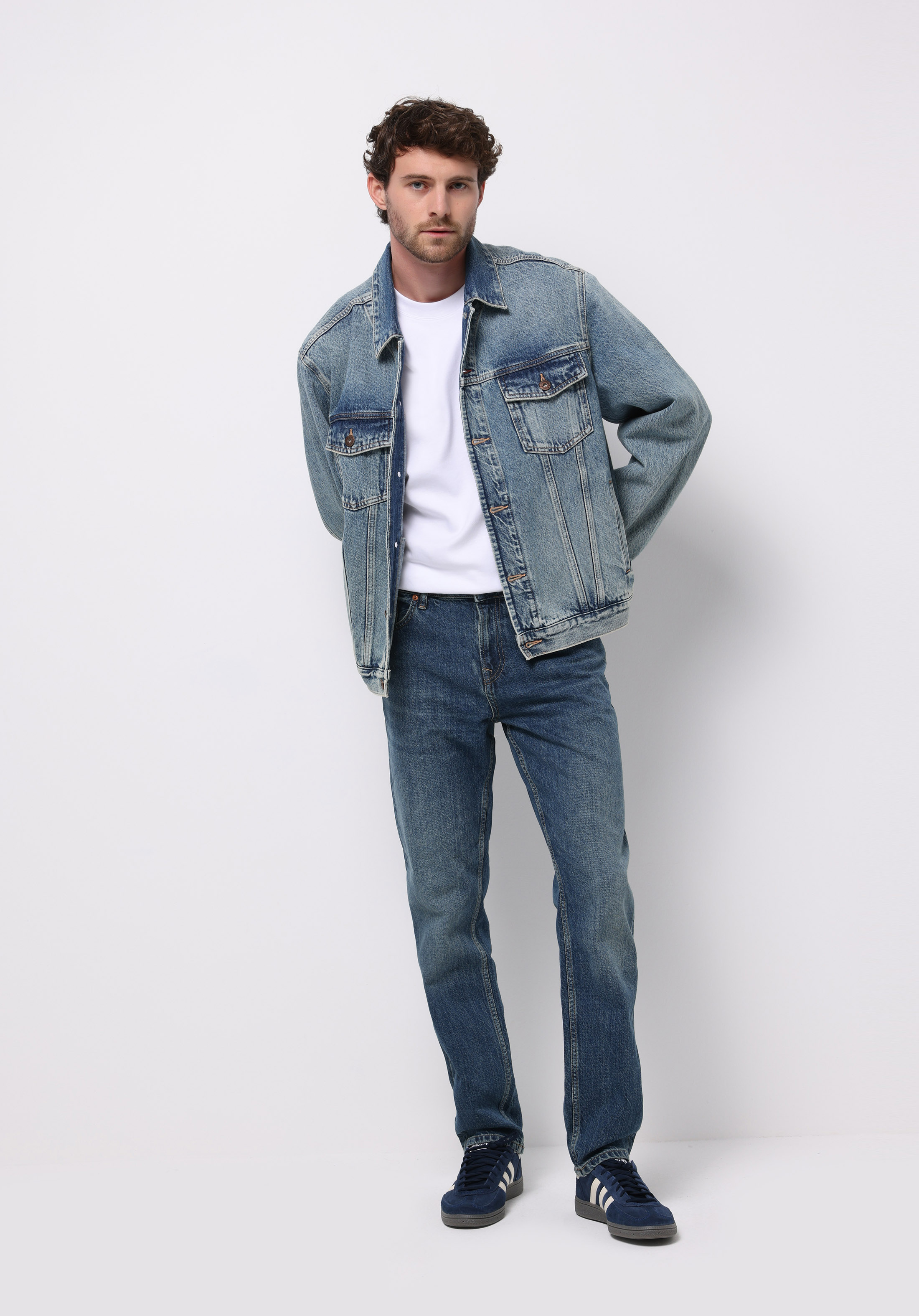 Regular Fit   Erkek İndigo Jean Pantolon