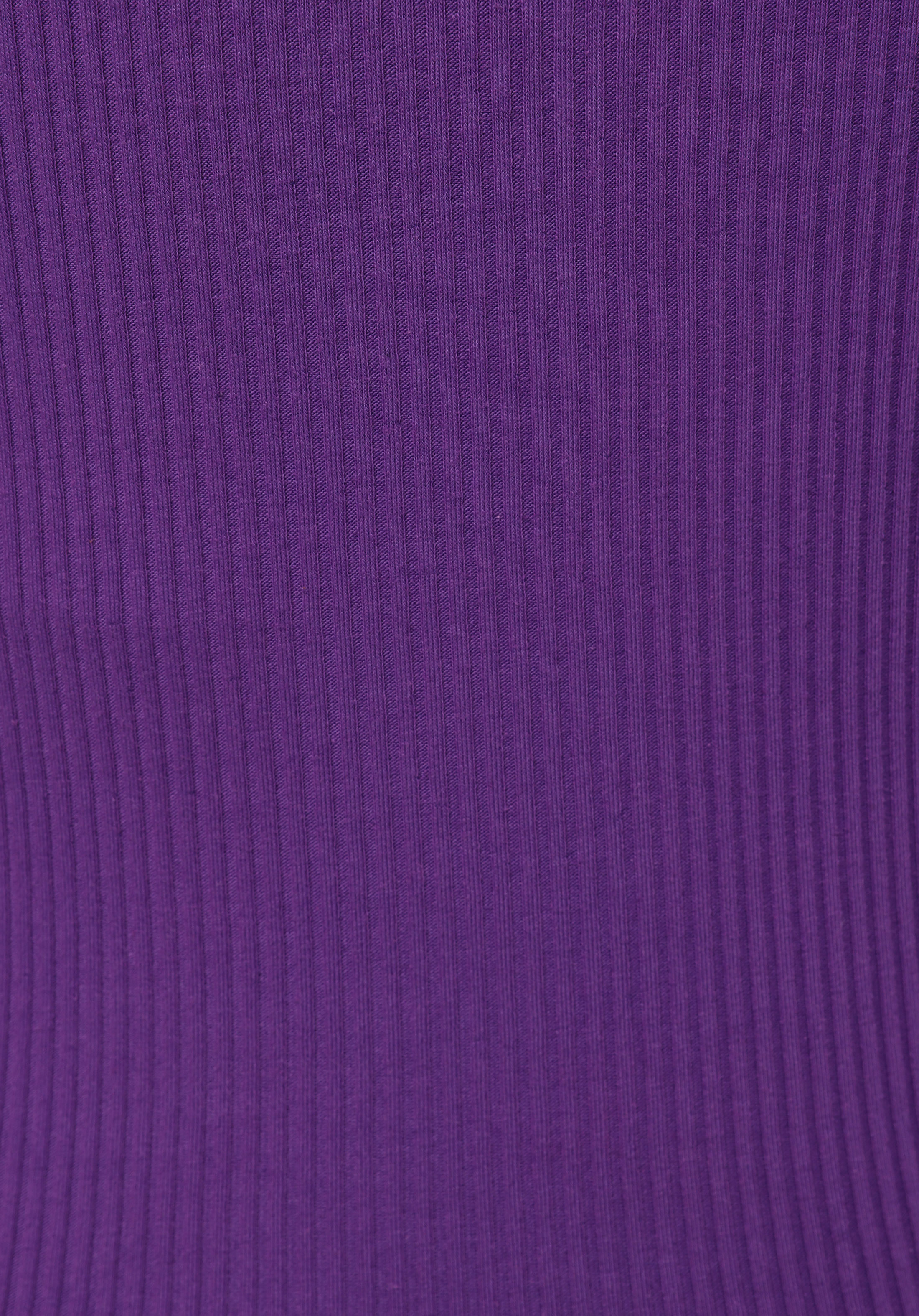 Slim Fit Yarım Balıkçı Yaka Düz Kadın Mor Tişört