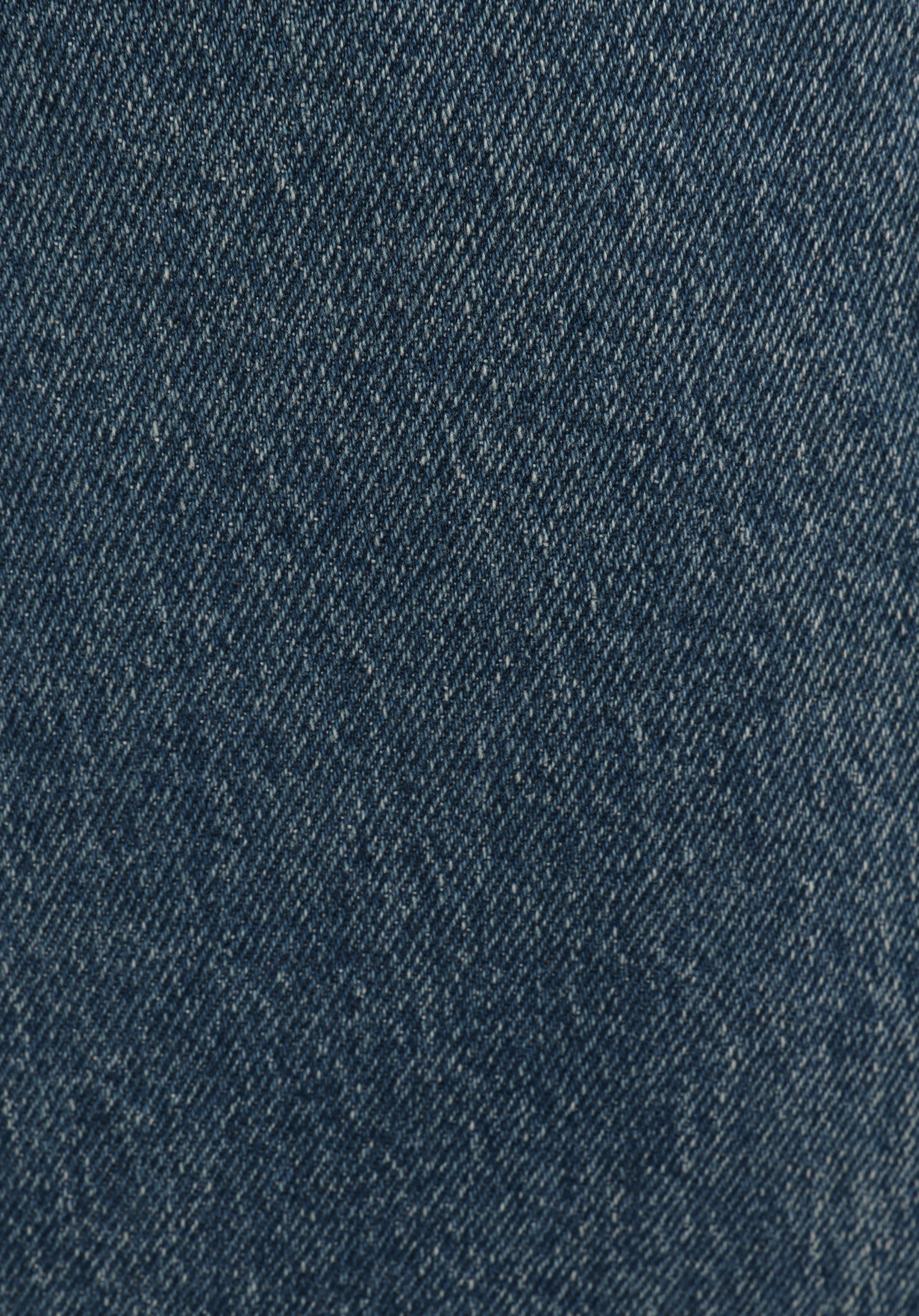 Straight Fit Orta Bel Tam Boy Paça Kadın İndigo Jean Pantolon