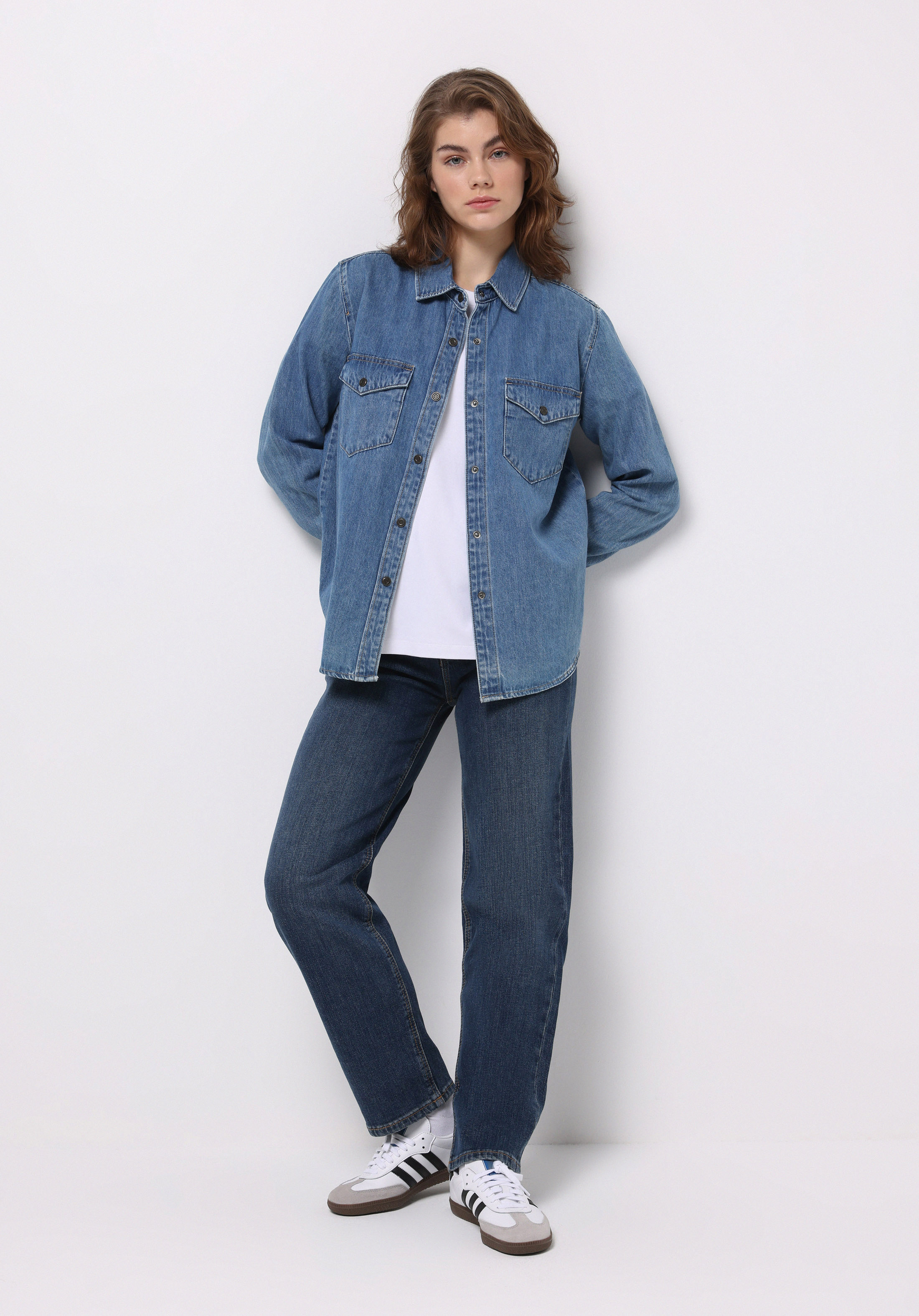 Straight Fit   Kadın İndigo Jean Pantolon