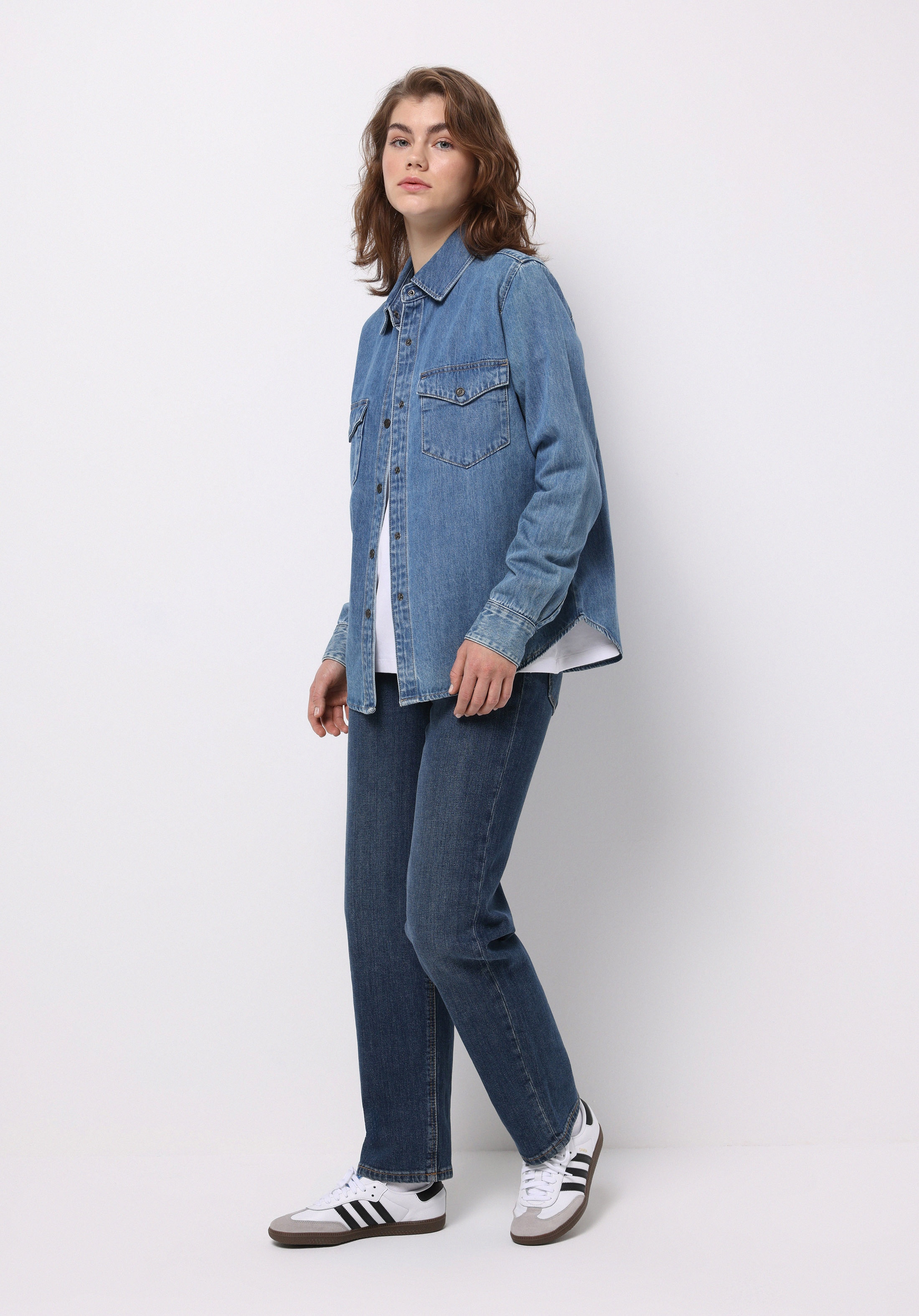 Straight Fit   Kadın İndigo Jean Pantolon