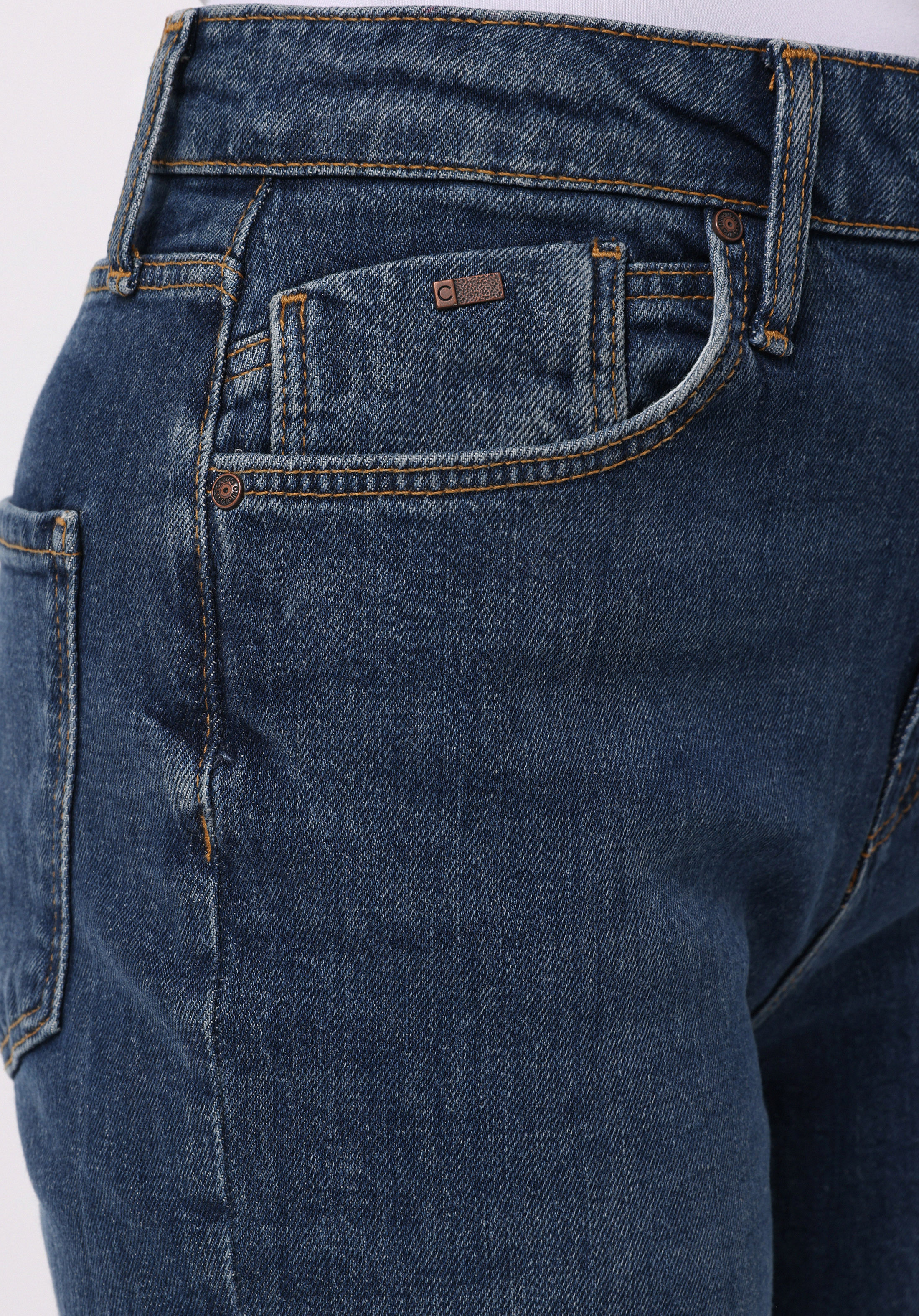 Straight Fit   Kadın İndigo Jean Pantolon