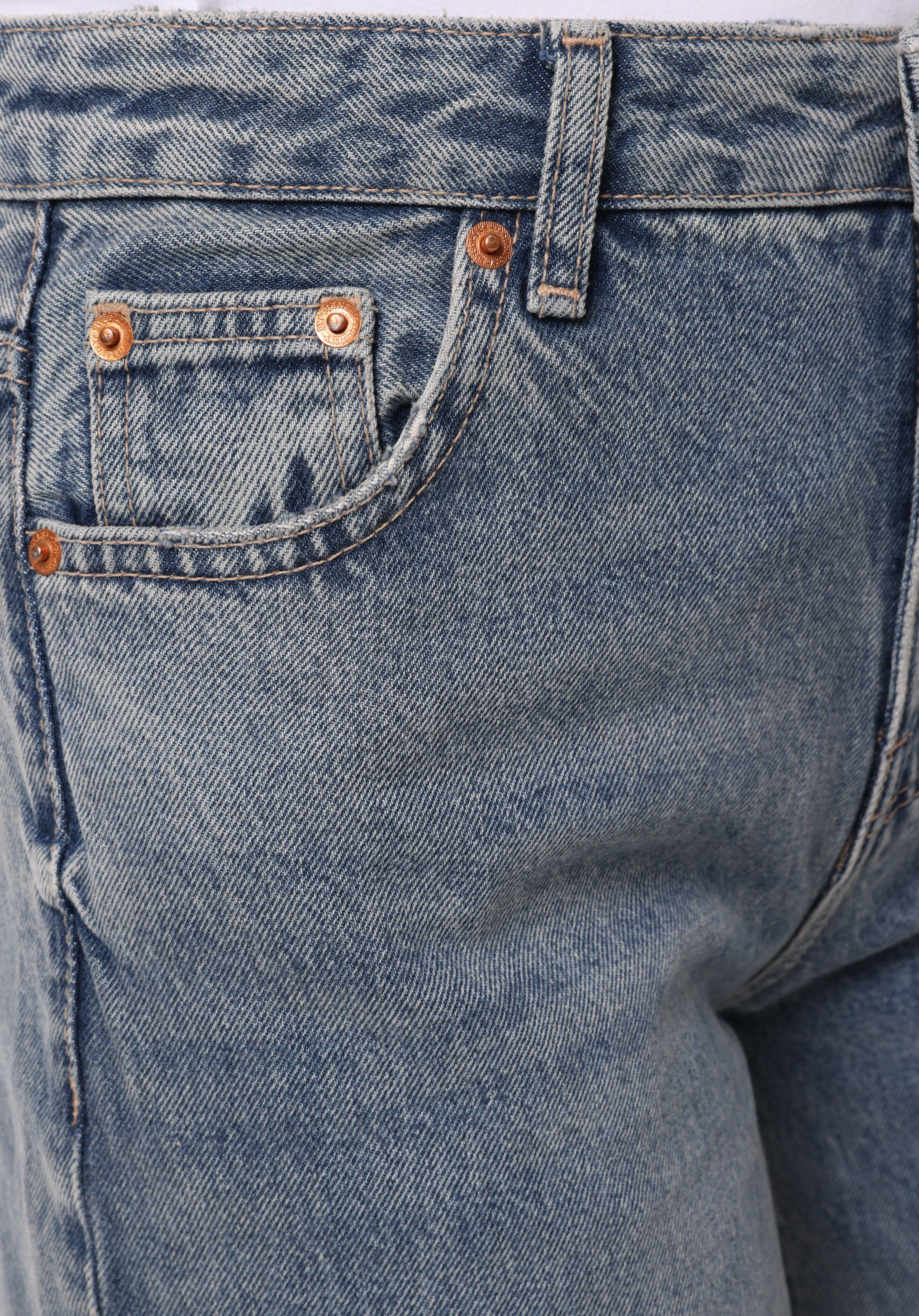 Loose Fit   Kadın İndigo Jean Pantolon