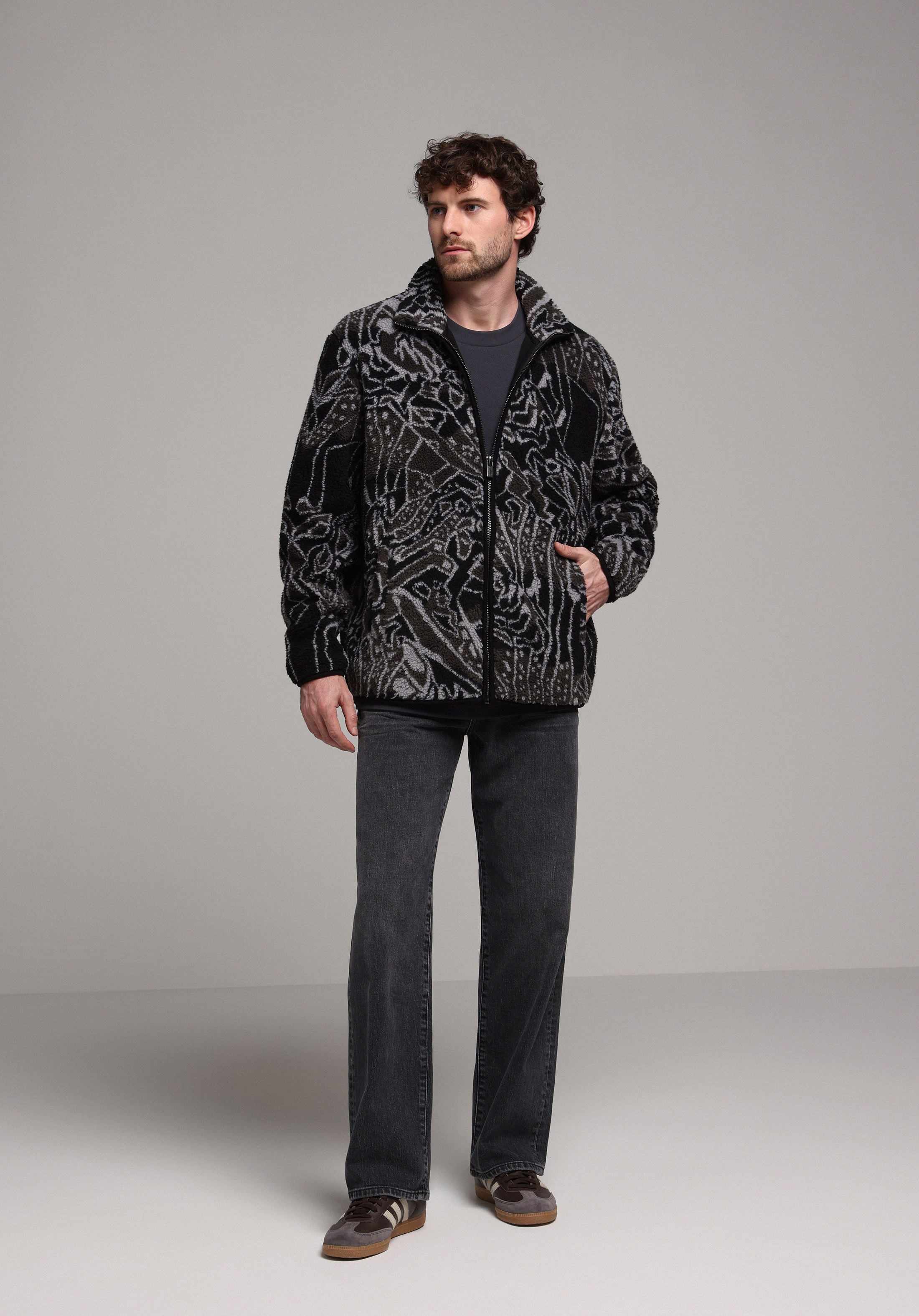 Comfort Fit    Erkek Siyah Ceket