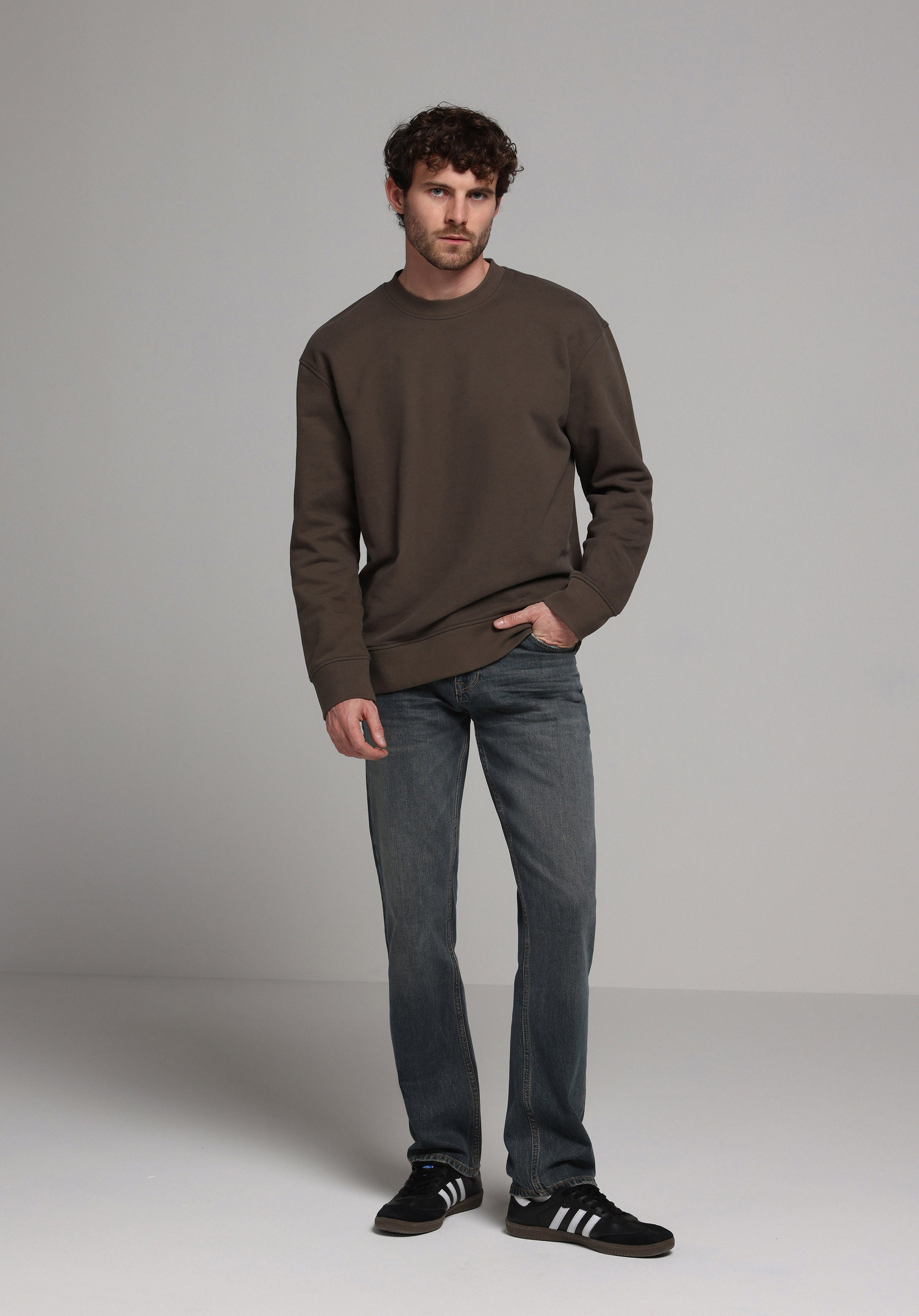 Comfort Fit   Erkek Yeşil Sweatshirt