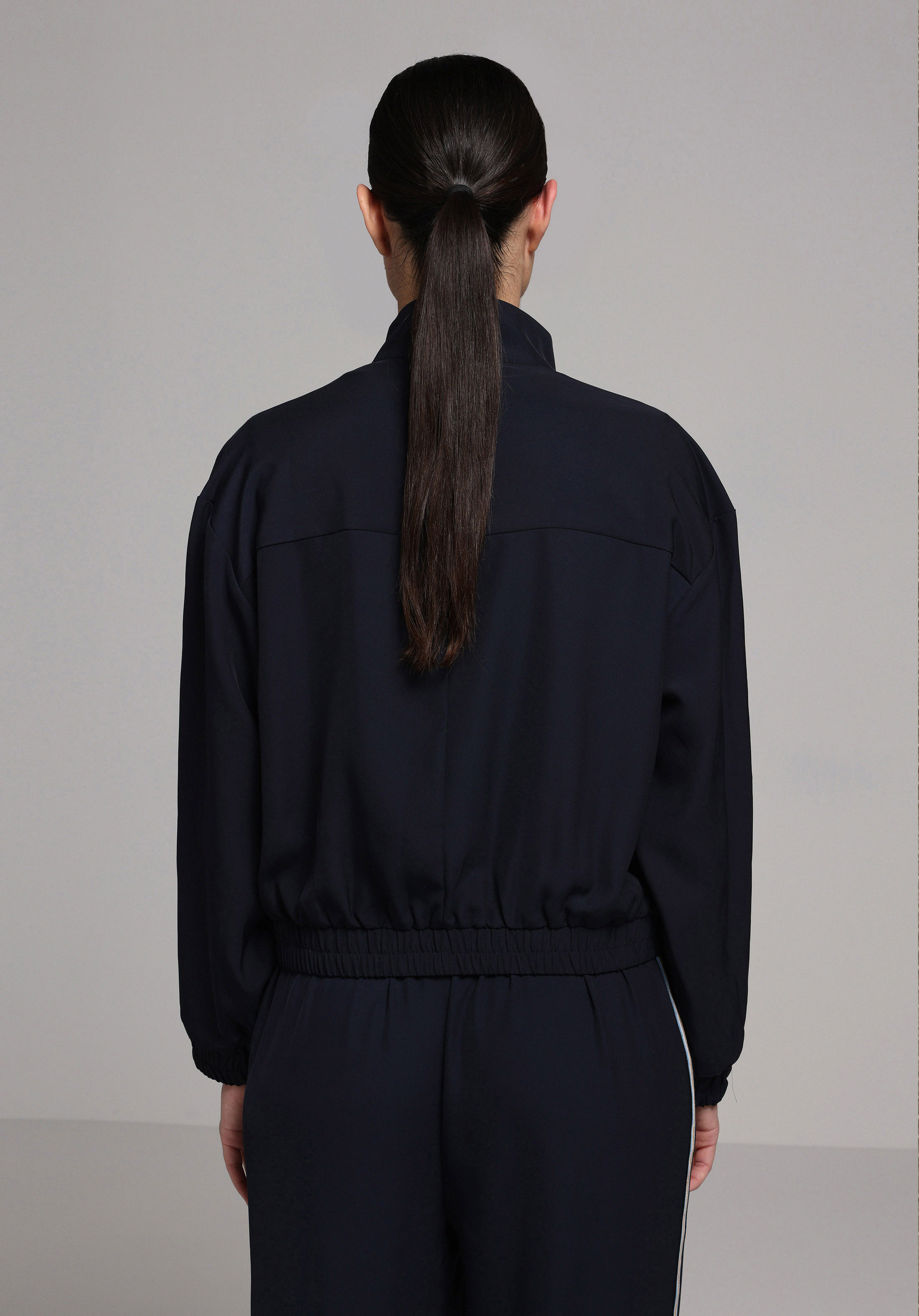 Regular Fit Fermuarlı Astarsız  Kadın Lacivert Ceket