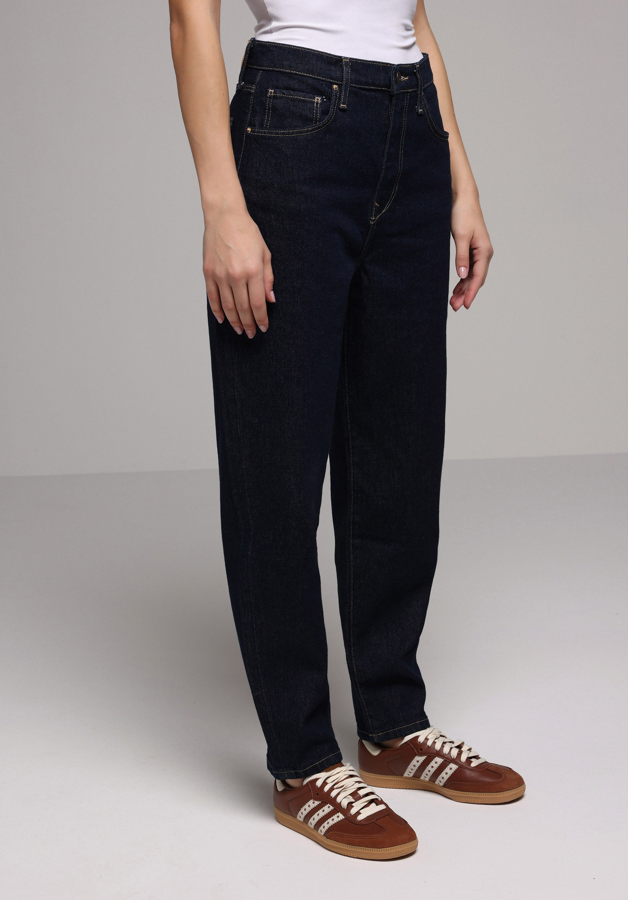 Mom Fit   Kadın Koyu İndigo Jean Pantolon