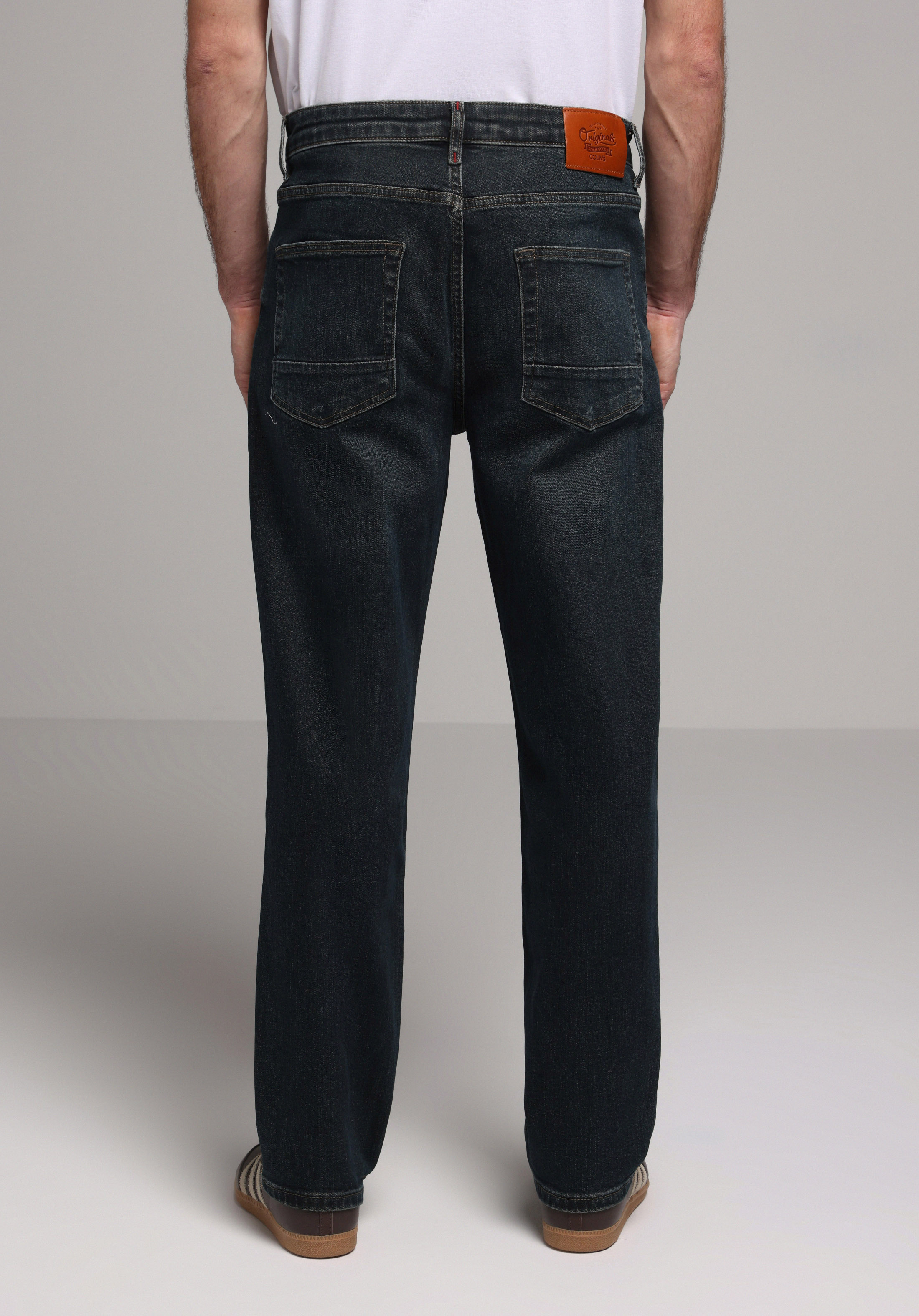 Loose Straight Fit   Erkek Koyu İndigo Jean Pantolon
