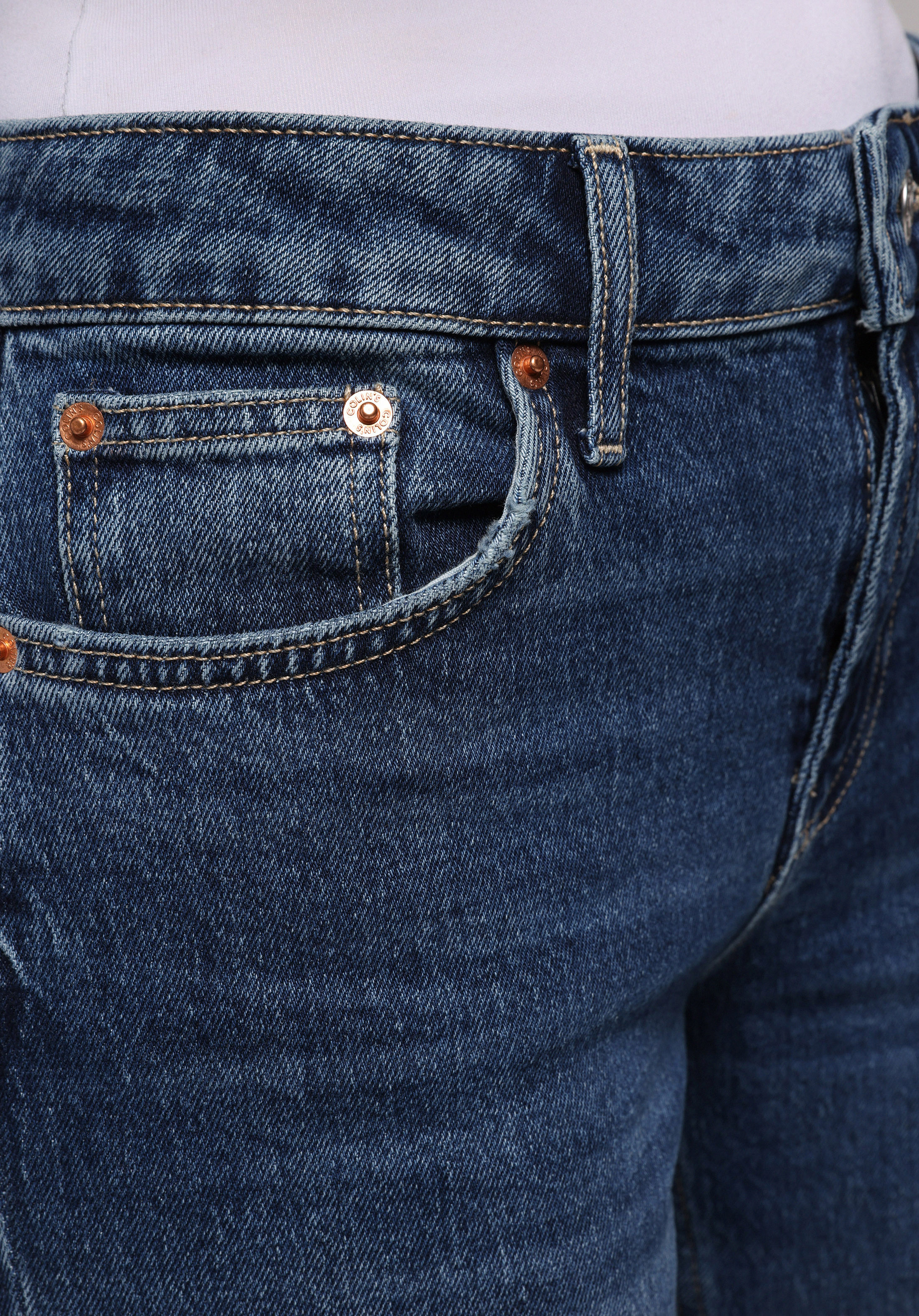 Straight Fit   Kadın İndigo Jean Pantolon