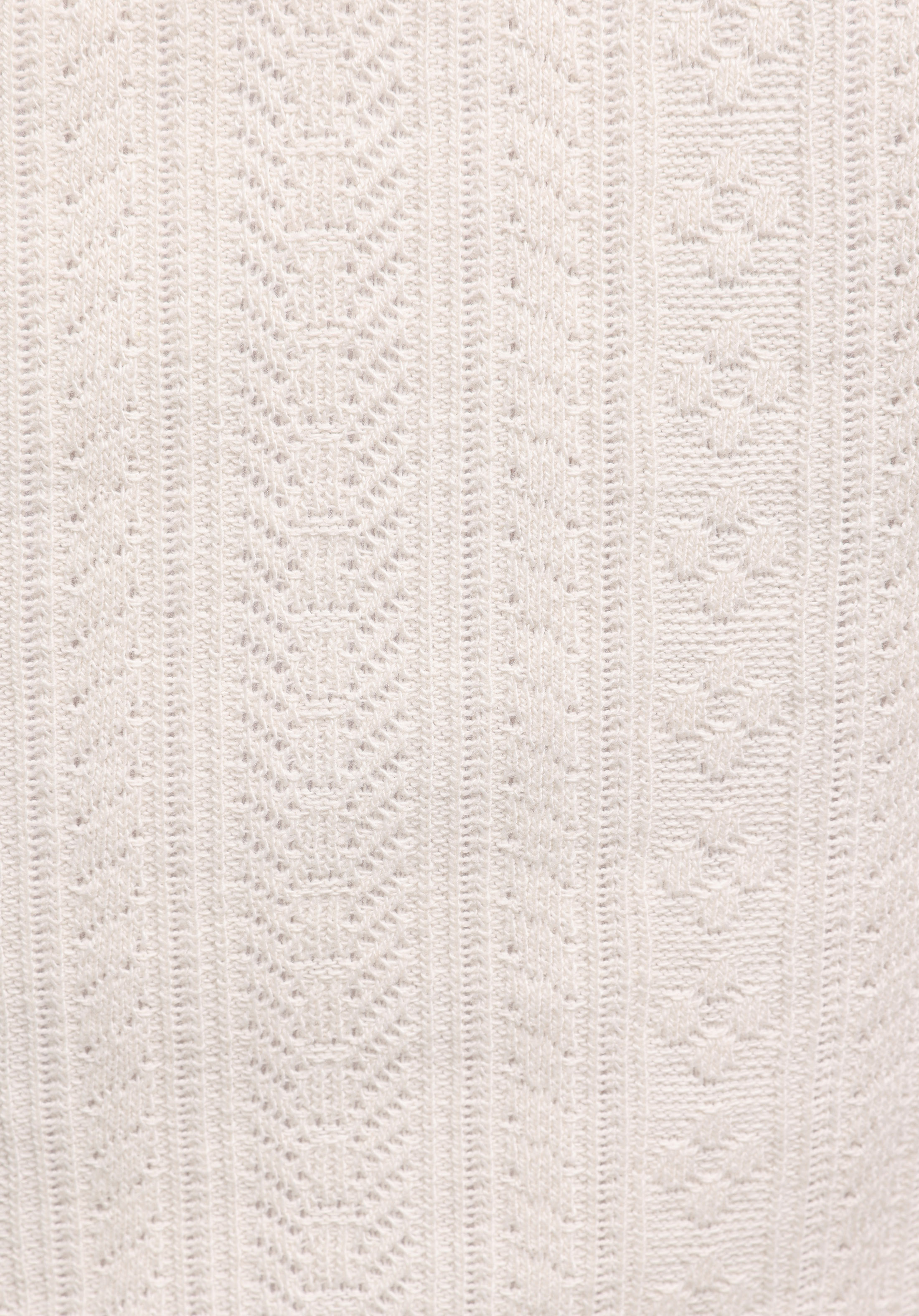 Slim Fit Yuvarlak Yaka Jakarlı Kadın Ekru Kısa Kol Tişört