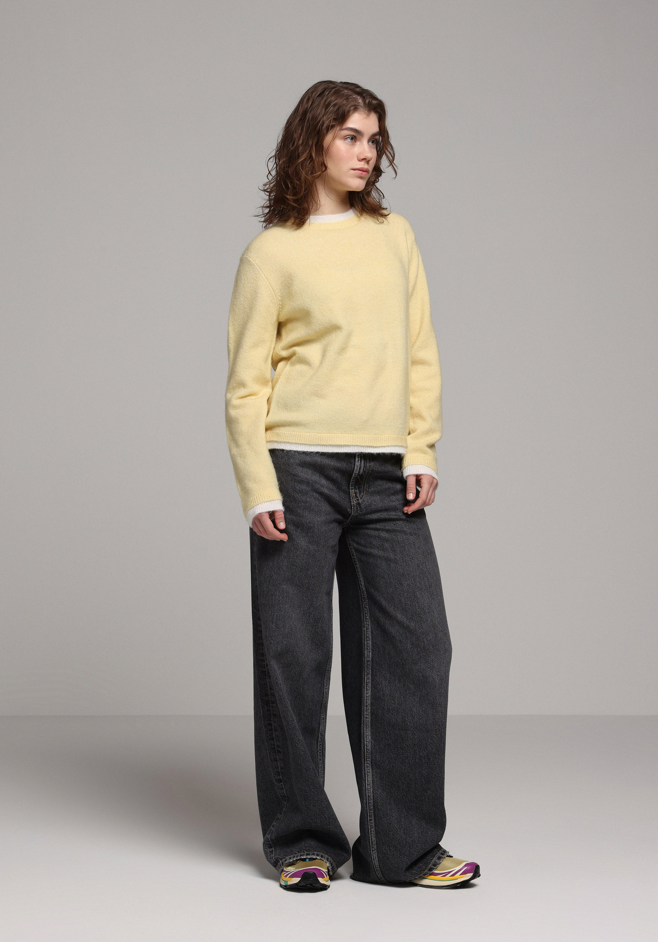 Loose Fit   Kadın Siyah Jean Pantolon