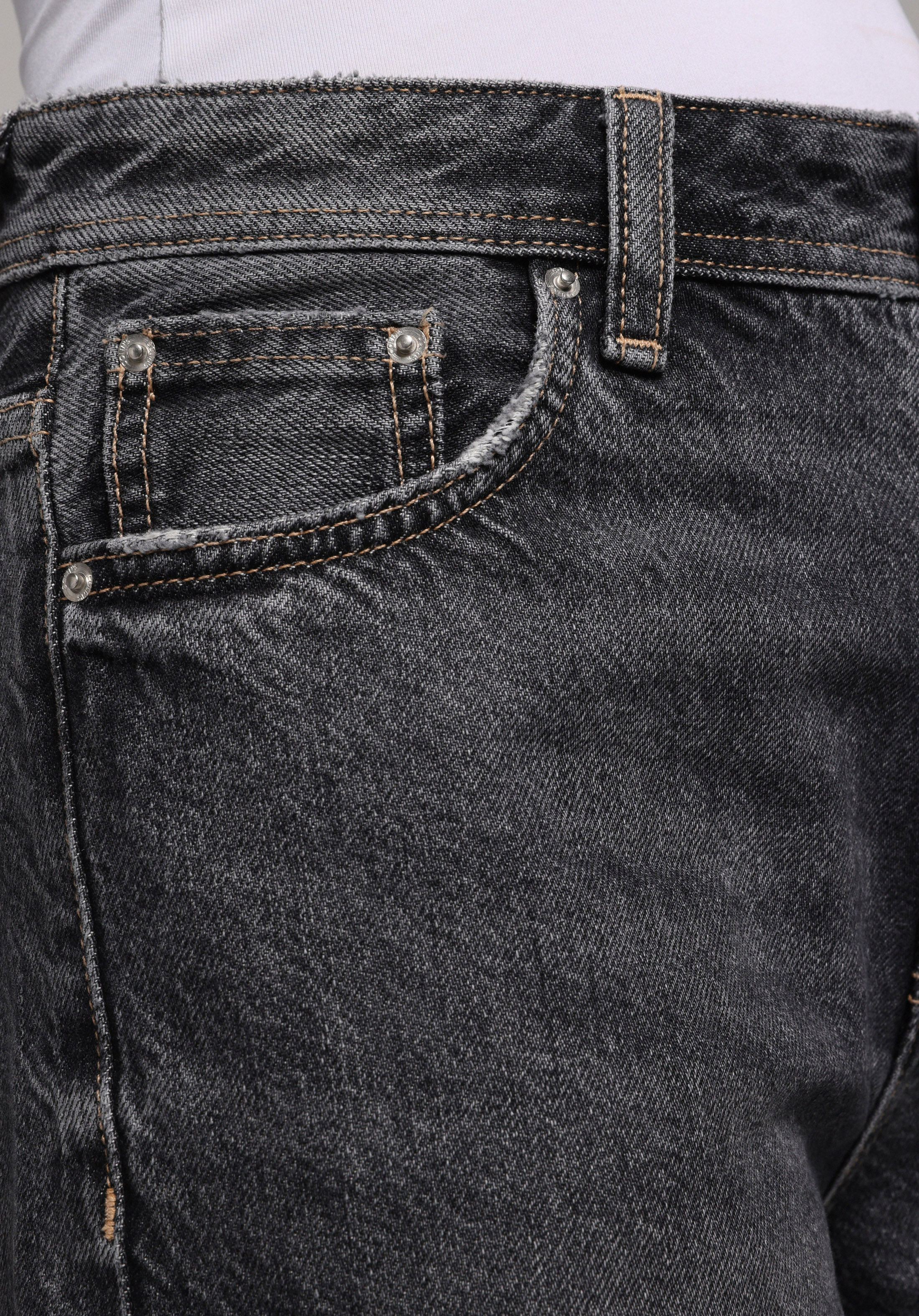 Loose Fit   Kadın Siyah Jean Pantolon