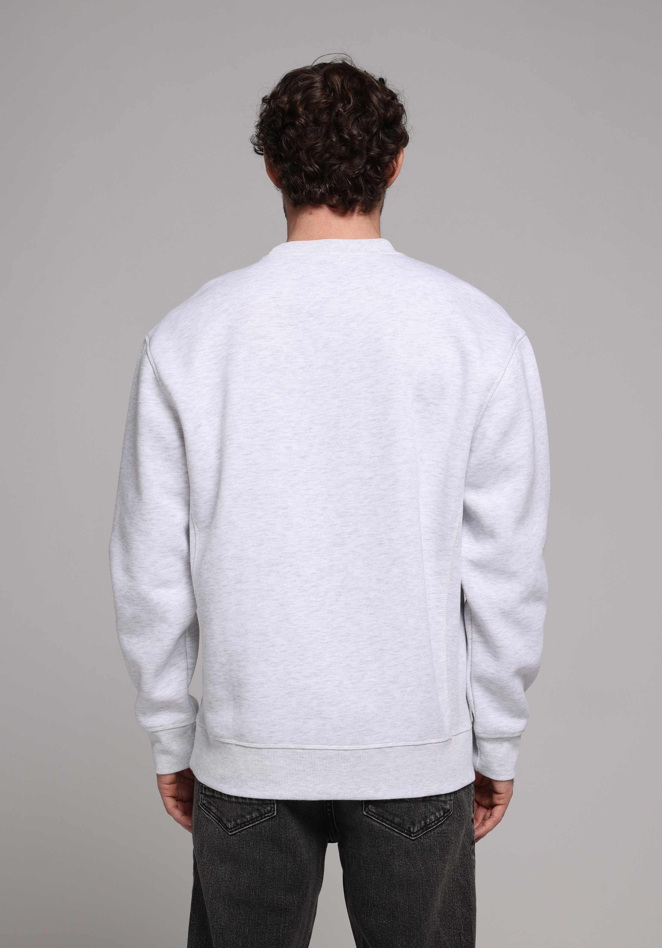 Comfort Fit   Erkek Gri Sweatshirt