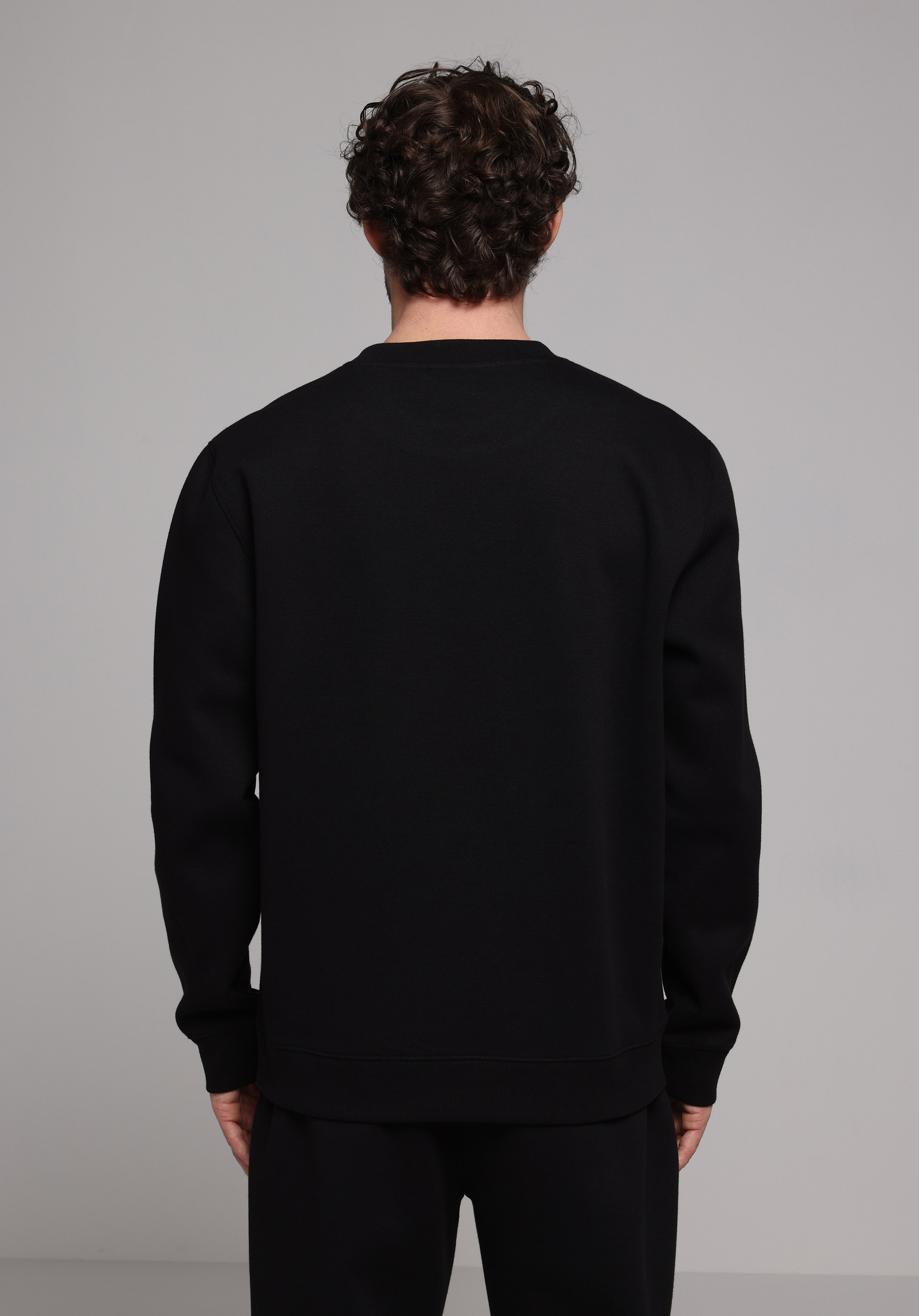 Regular Fit   Erkek Siyah Sweatshirt