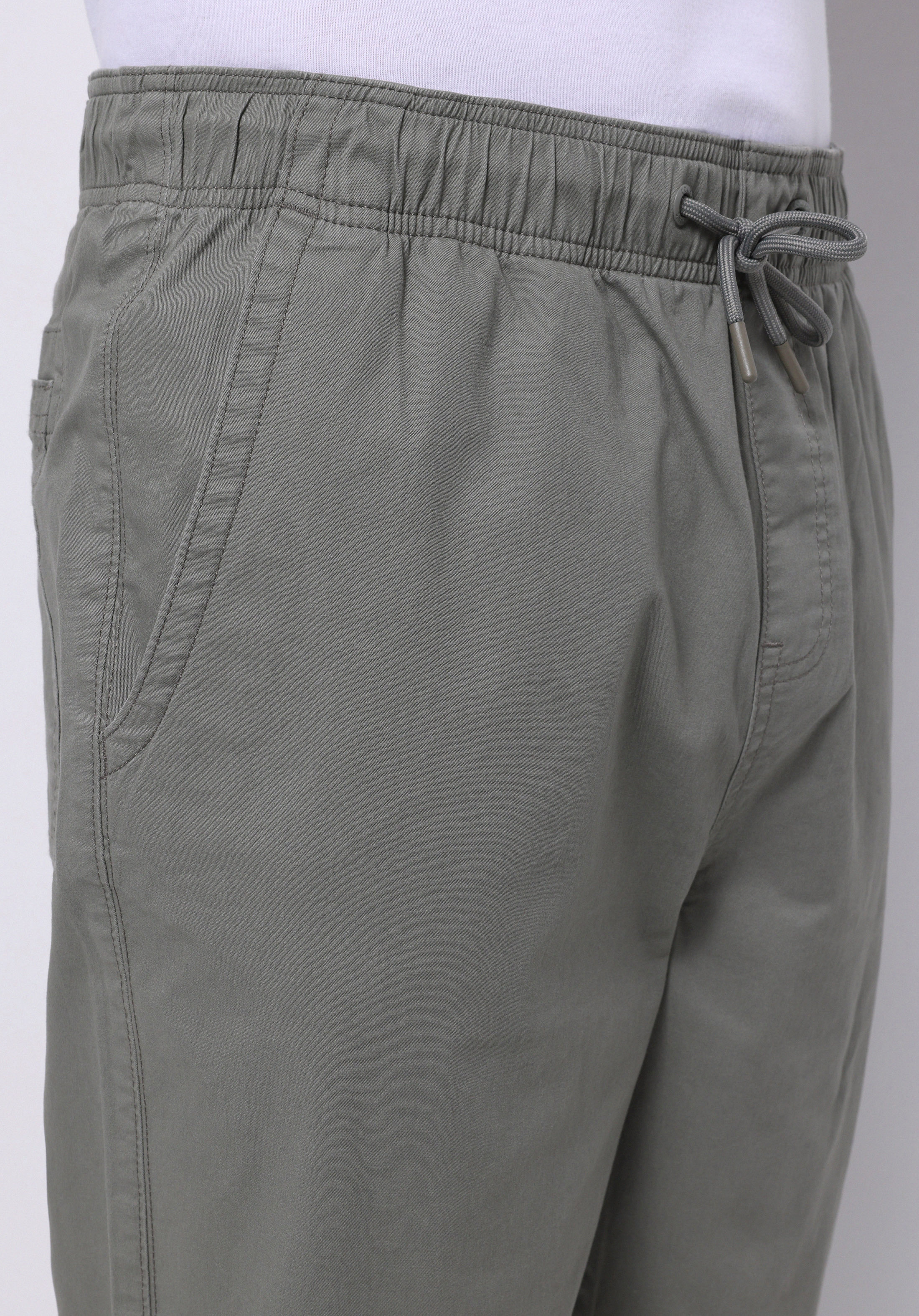 Comfort Fit Orta Bel Uzun Paça Erkek Yeşil  Pantolon