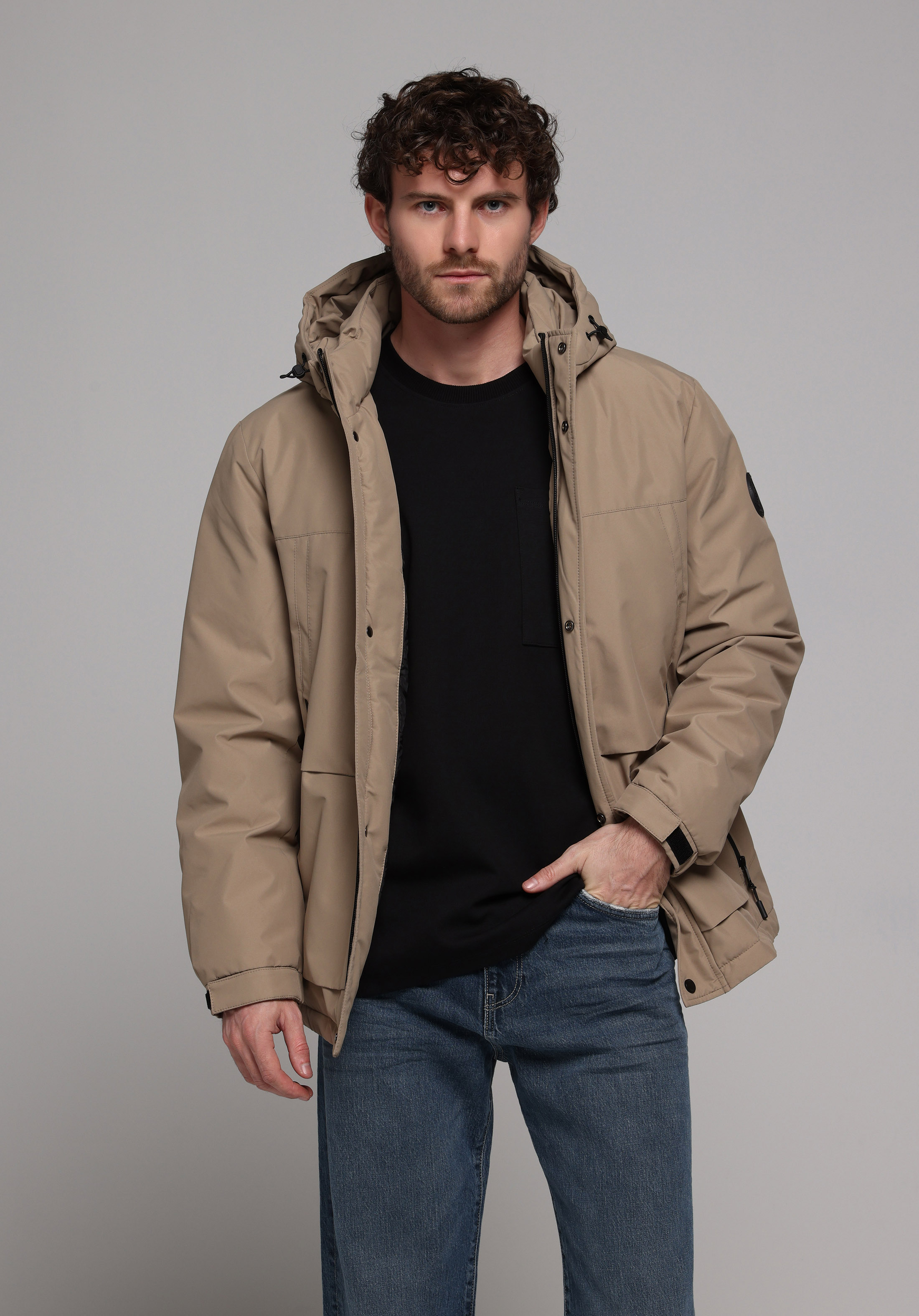 Regular Fit     Erkek Bej Mont