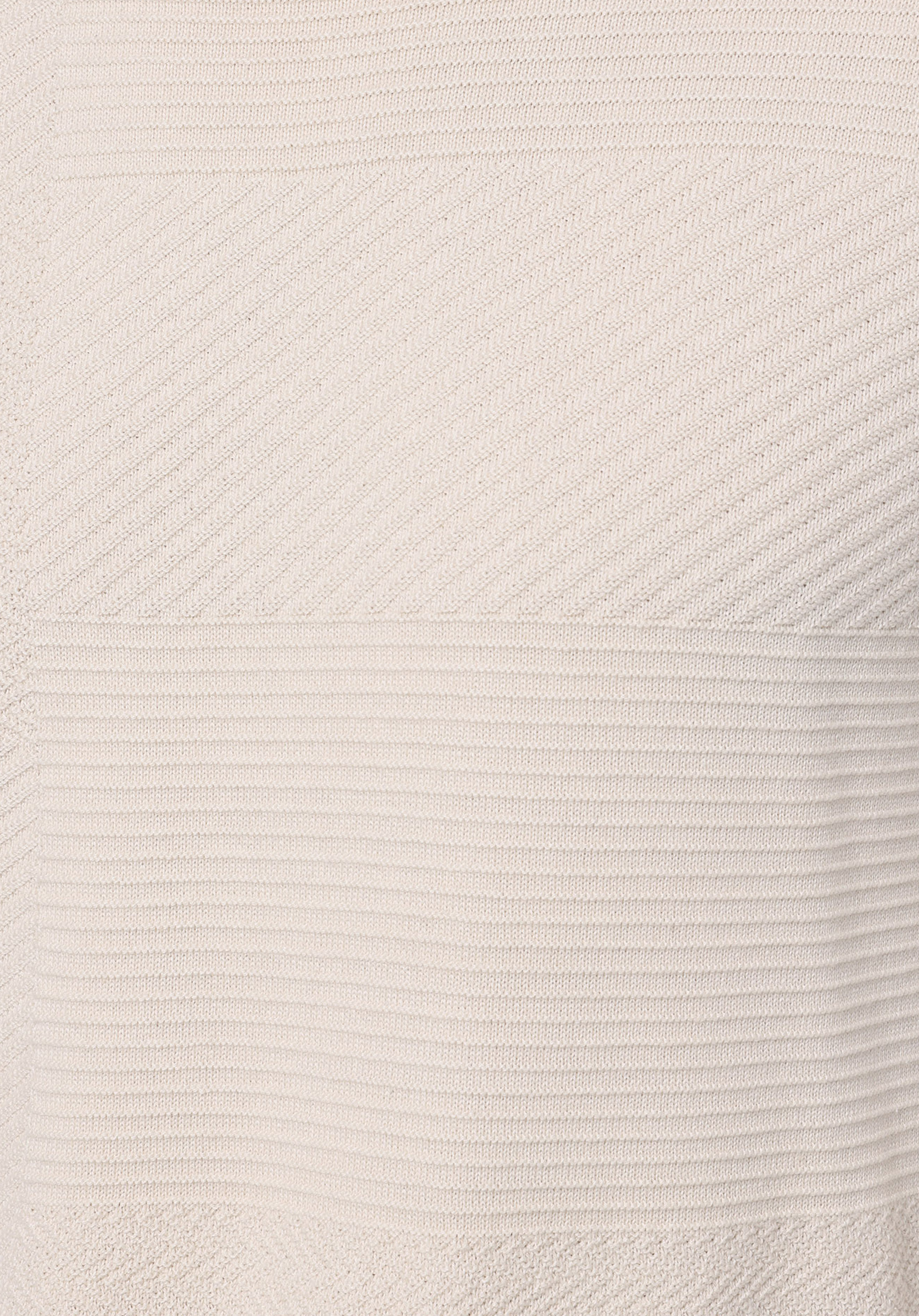 Regular Fit Yuvarlak Yaka Jakarlı Erkek Ekru Kazak