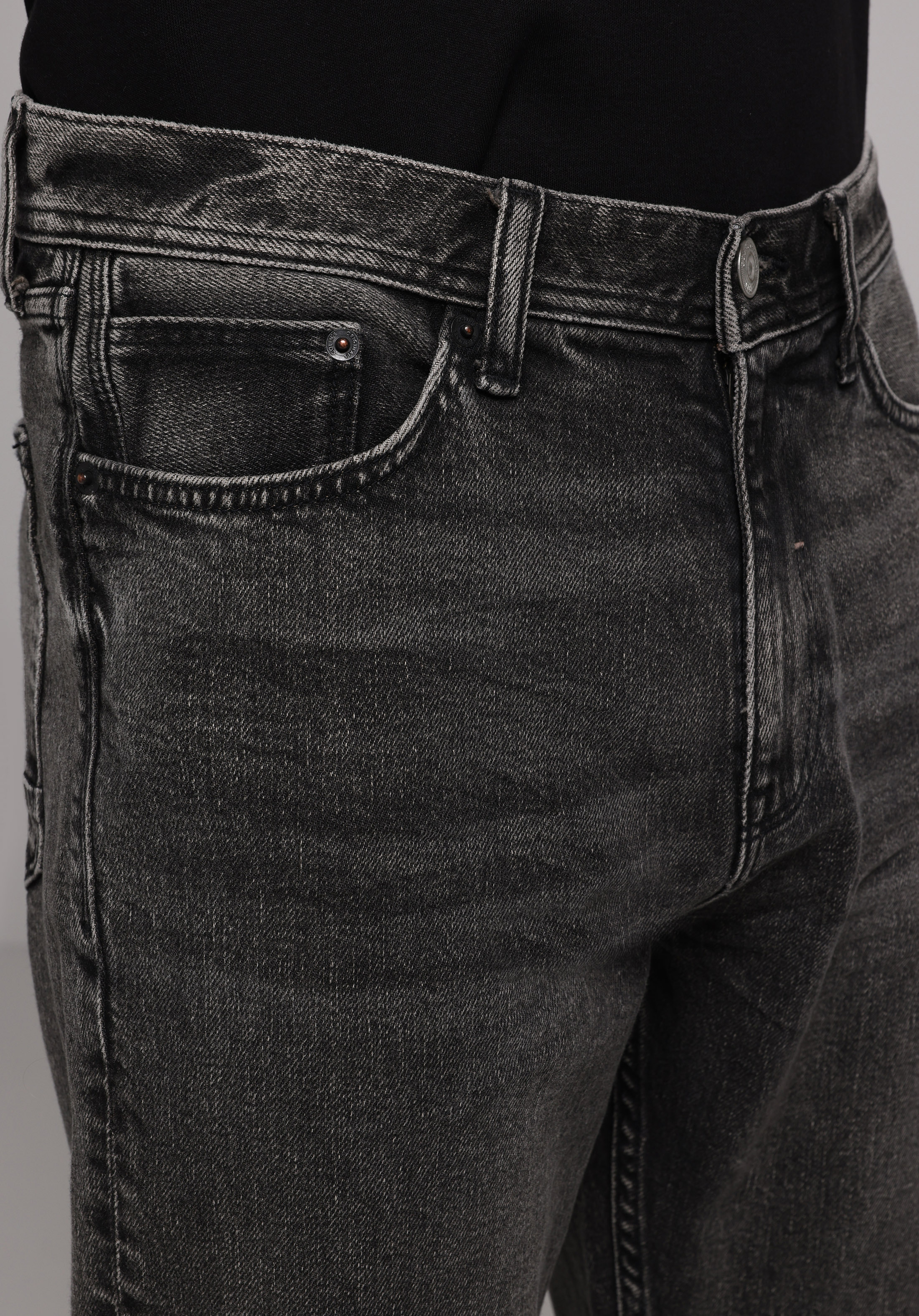 Loose Tapered Fit   Erkek Siyah Jean Pantolon