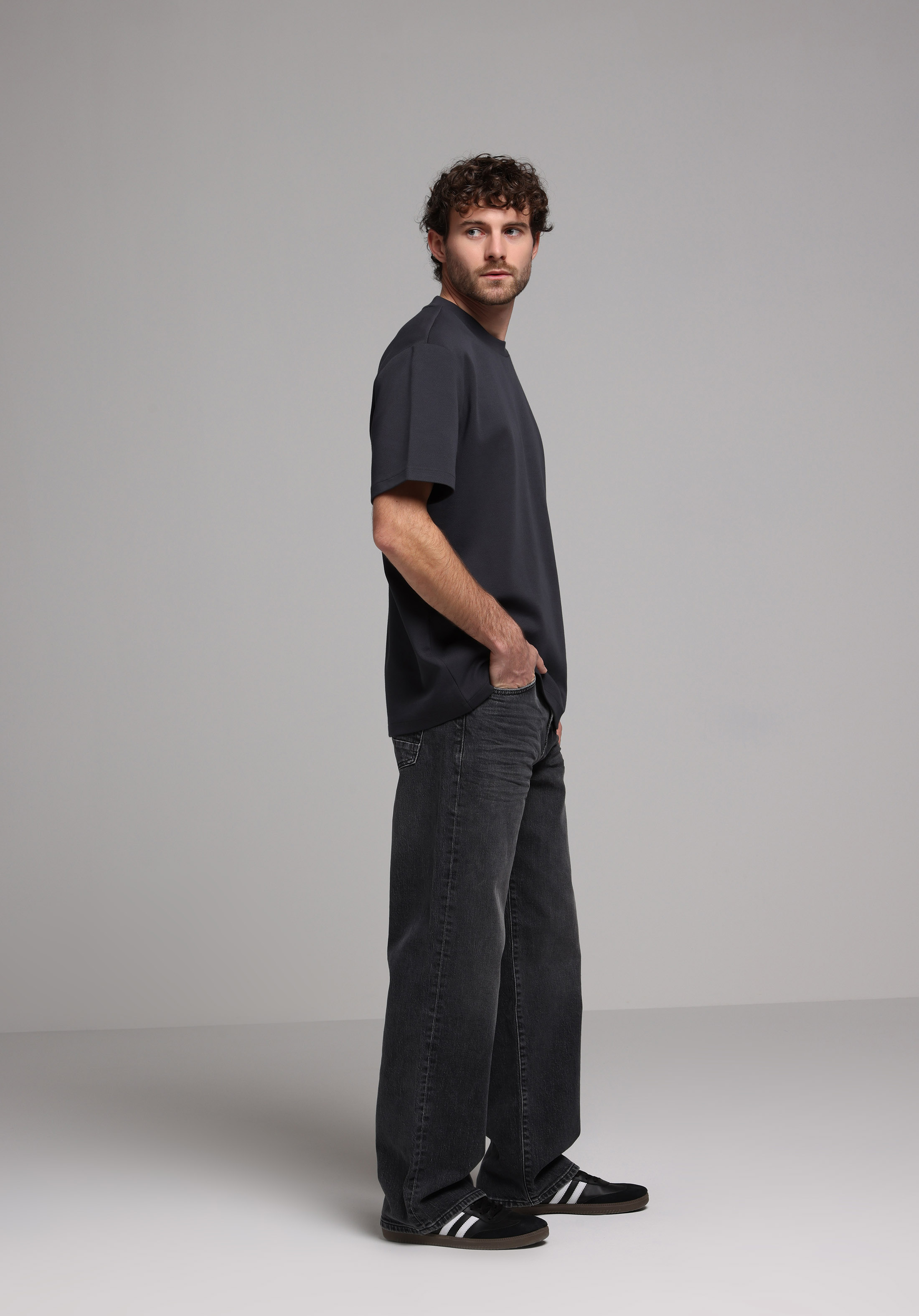 Relaxed Fit   Erkek Siyah Jean Pantolon