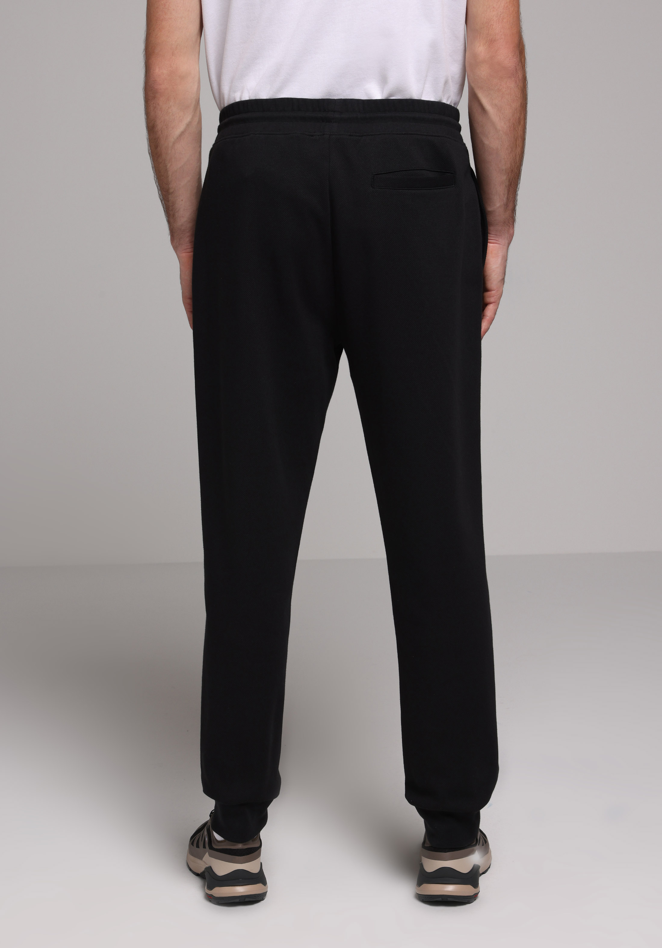 Regular Fit Orta Bel Düz Erkek Siyah Eşofman Altı