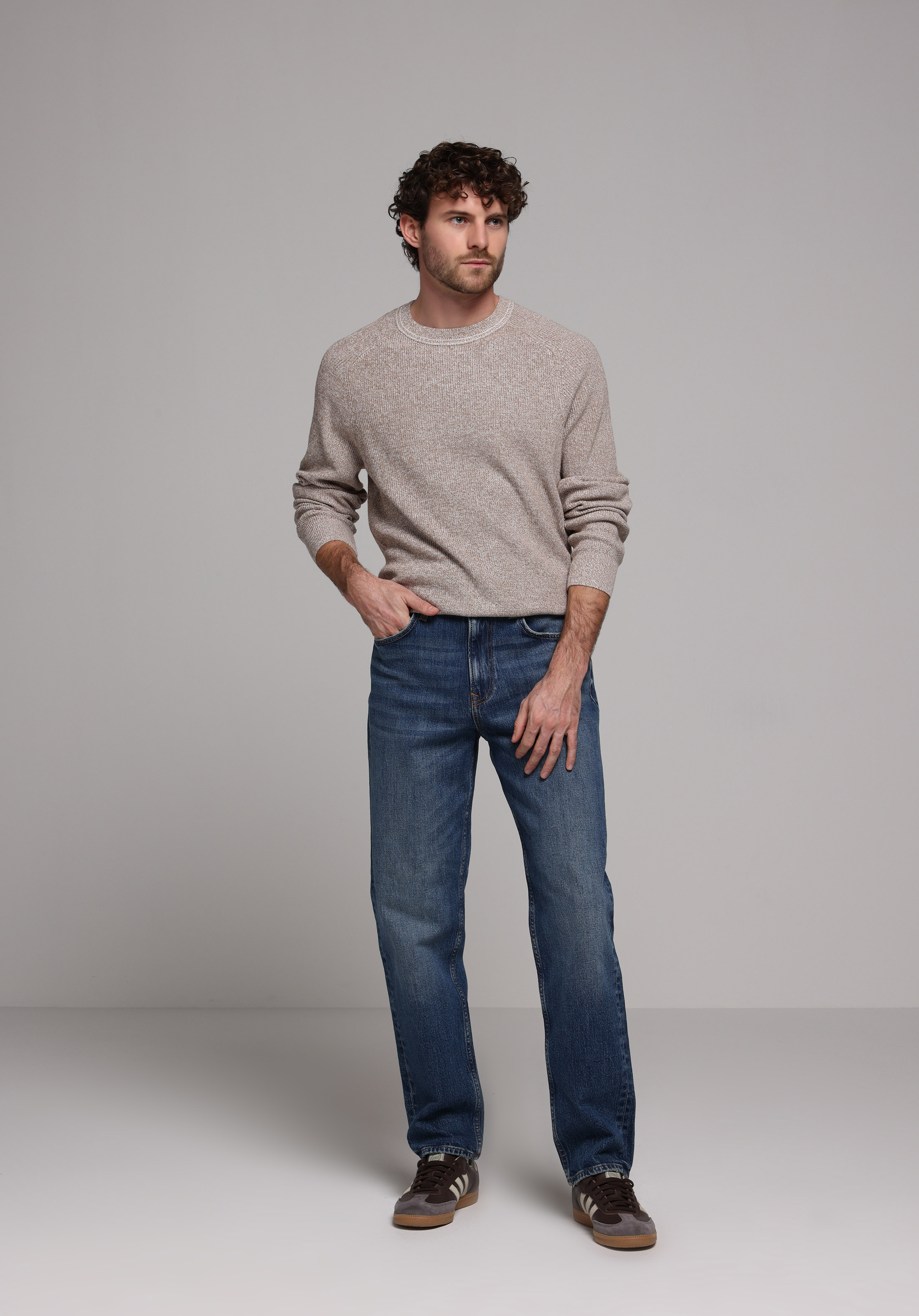 Loose Straight Fit   Erkek İndigo Jean Pantolon