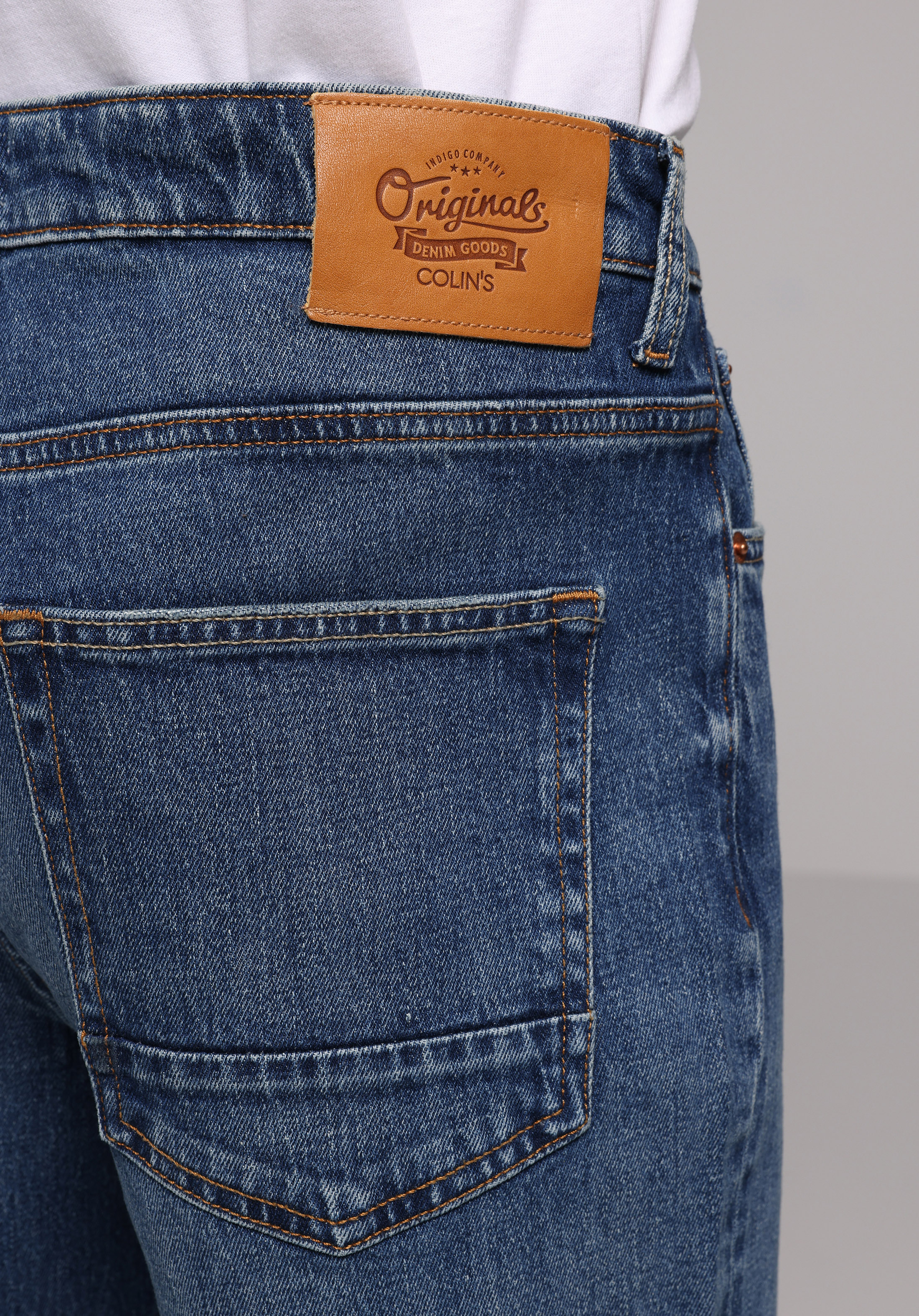 Loose Straight Fit   Erkek İndigo Jean Pantolon