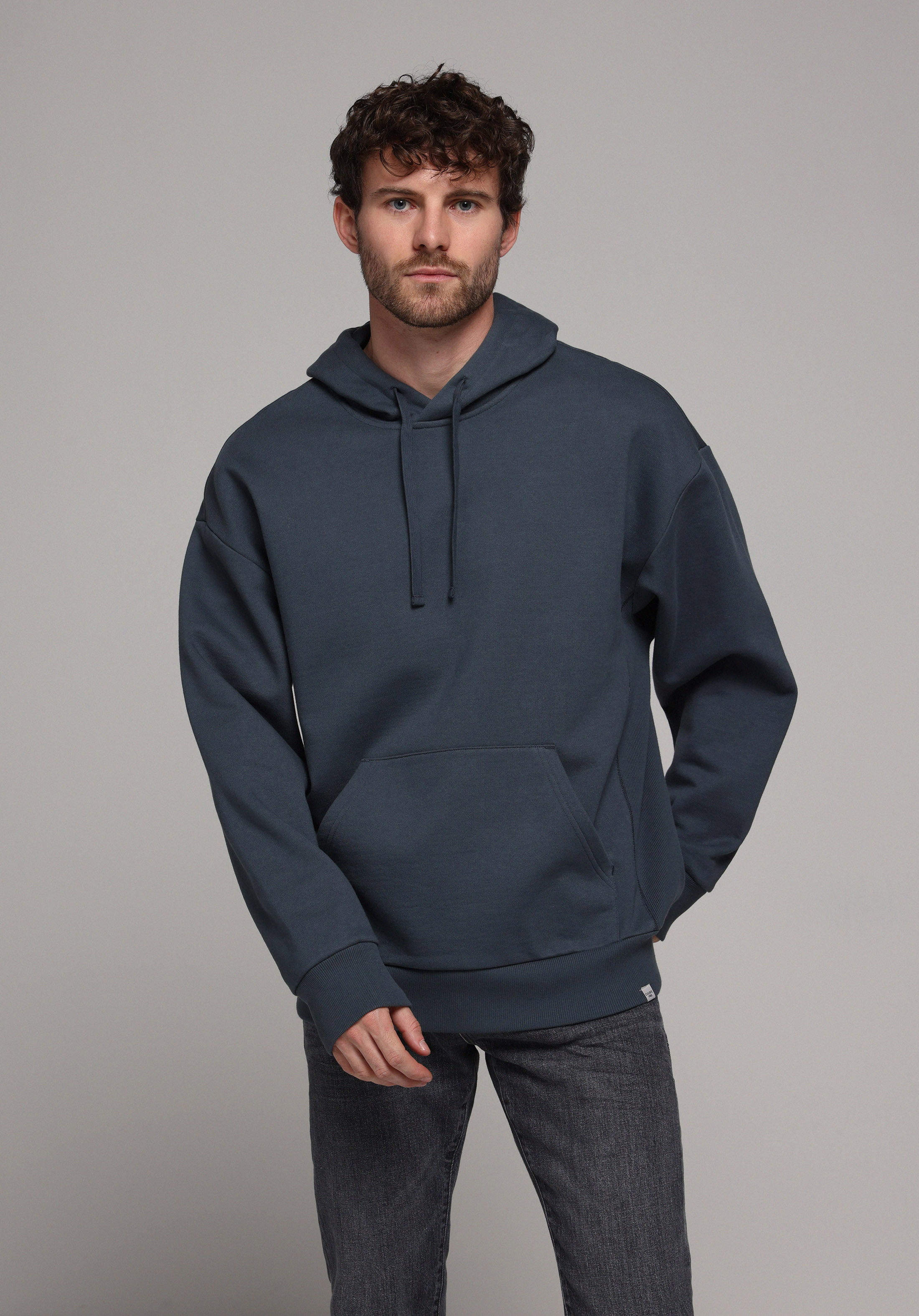 Oversize Fit   Erkek Mavi Sweatshirt