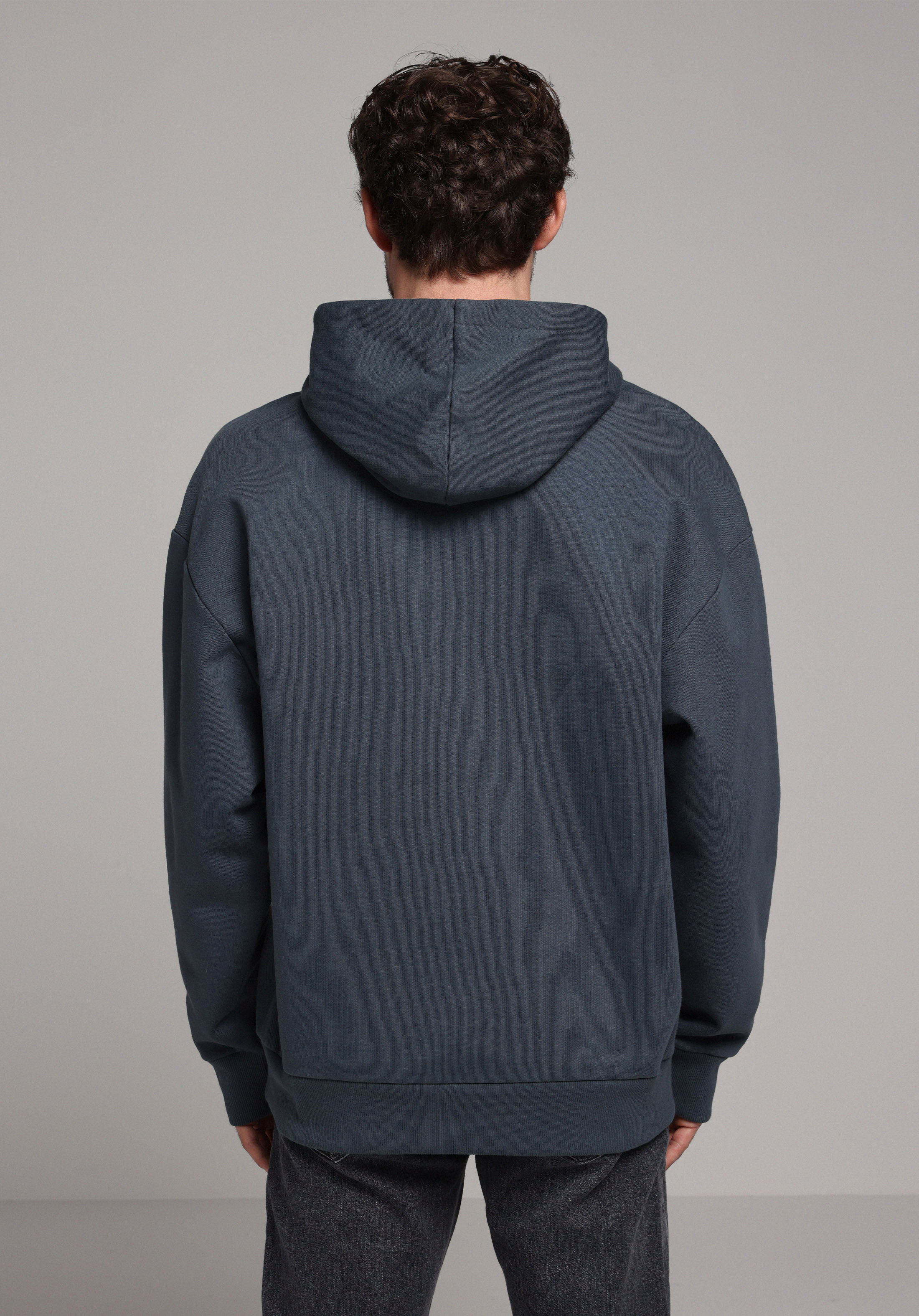 Oversize Fit   Erkek Mavi Sweatshirt