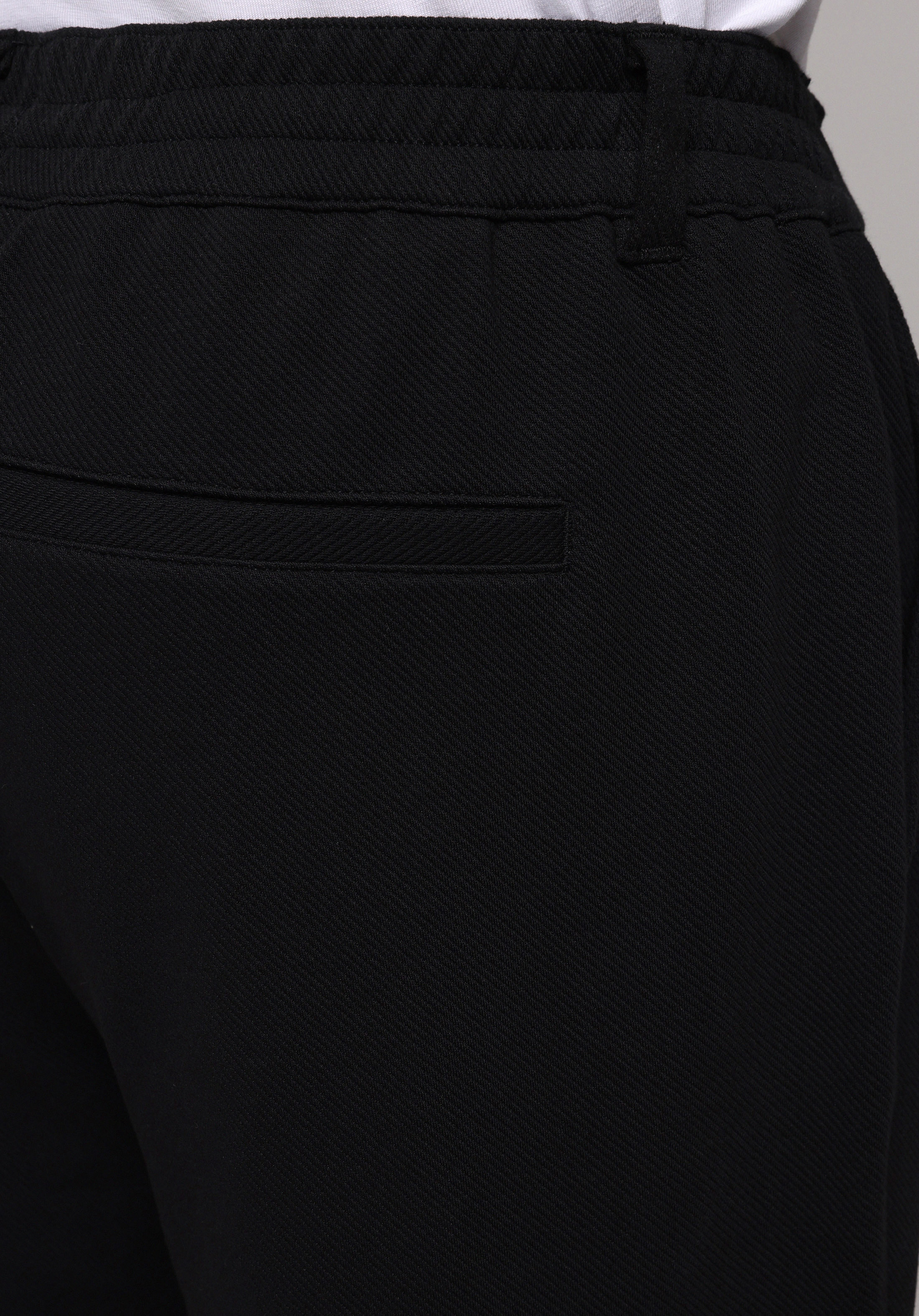 Regular Fit Orta Bel Düz Paça Erkek Siyah  Pantolon