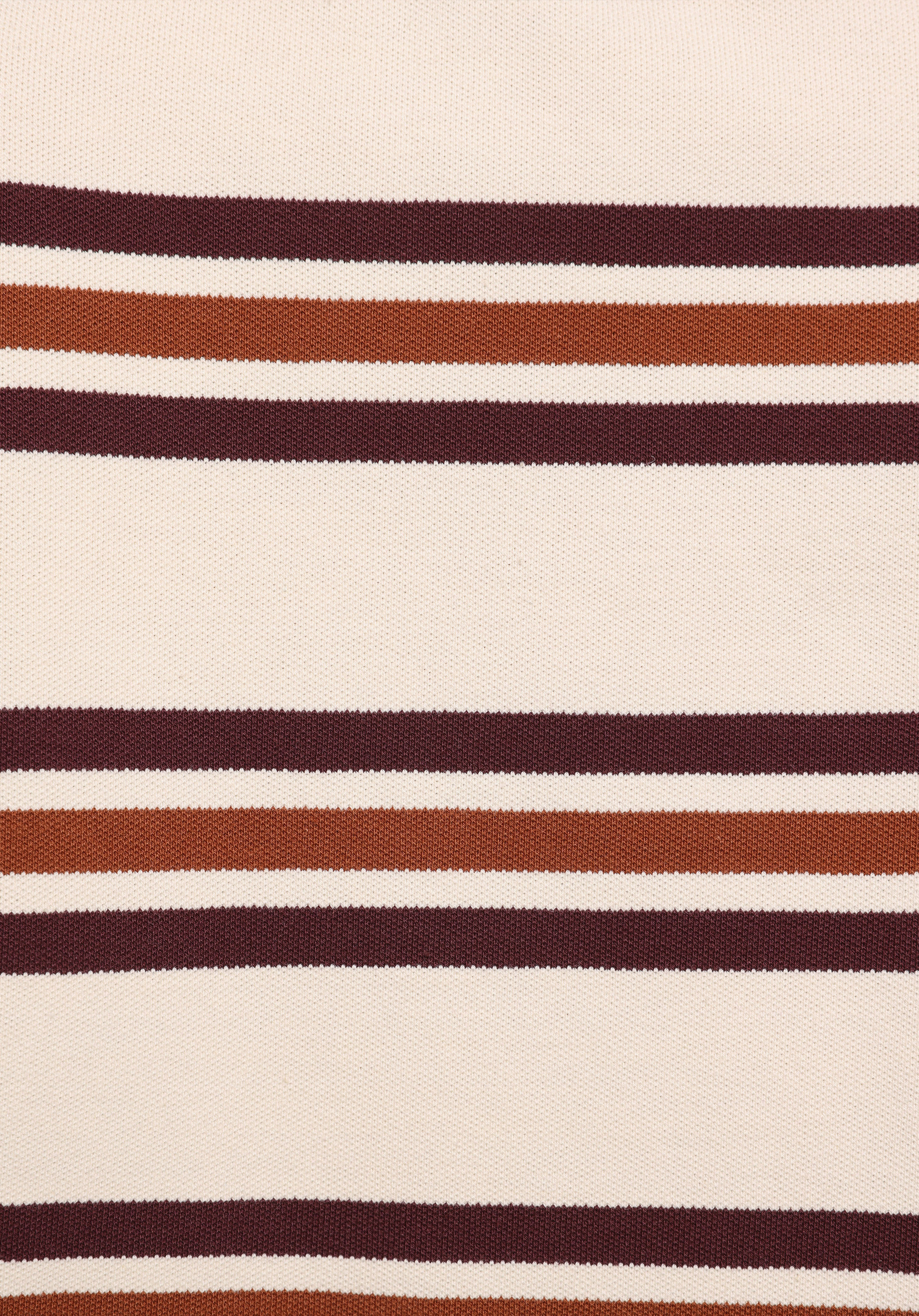 Regular Fit Polo Yaka Çizgili Kadın Çok Renkli Kısa Kol Tişört